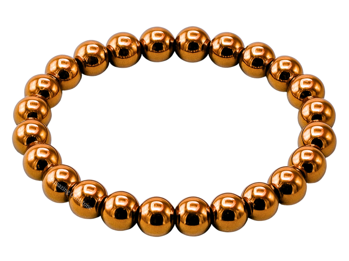 Amazing Gemstone Copper Hematite Bracelet for Women Men's Gifts - Protection Healing Crystal Bracelet - 8mm Gemstone Beaded Stretchable Bracelet Pulseras Para Hombres Mujer Stocking Stuffers Mothers Day Gift