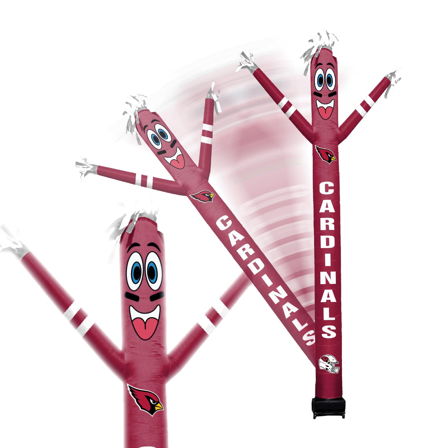 Sporticulture NFL Football Arizona Cardinals Wacky Waving Inflatable Tube Guy with LED Lights & Built-in Blower Air Wacky Dancers NFL Inflatable Tube Man Crazy Sports Fan Outdoor Party Decoration