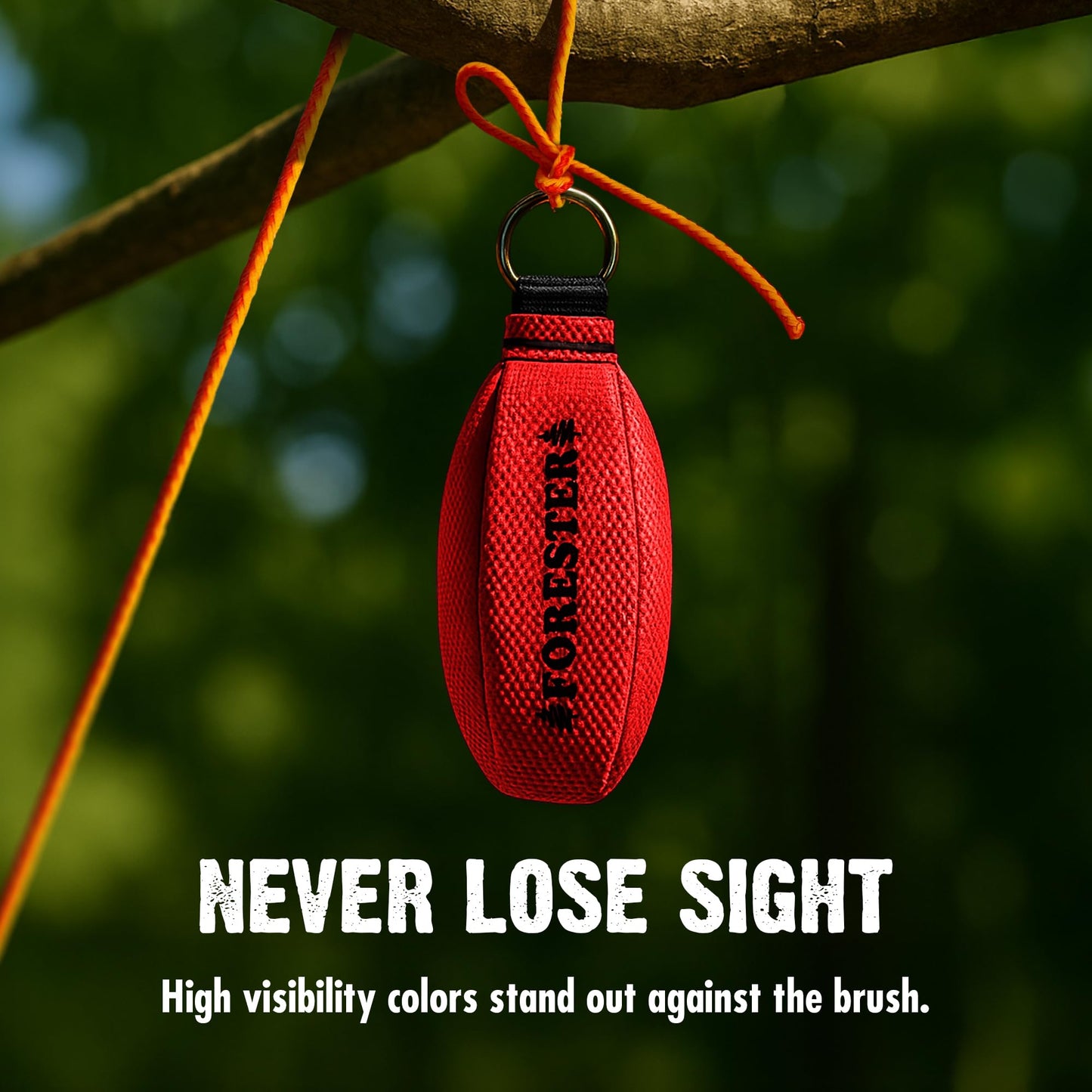 FORESTER Arborist Throw Line Kit | 15oz Throw Weight & 166ft Rope | Ultra Slick 100% Polyester Rope | Arborist Equipment For Tree Climbing
