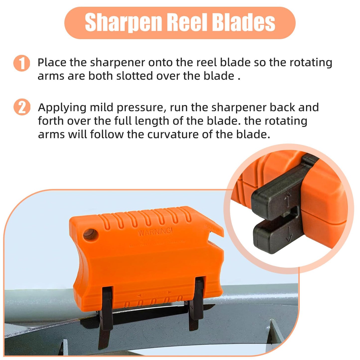 Reel Mower Blade Sharpener Kit - Orange