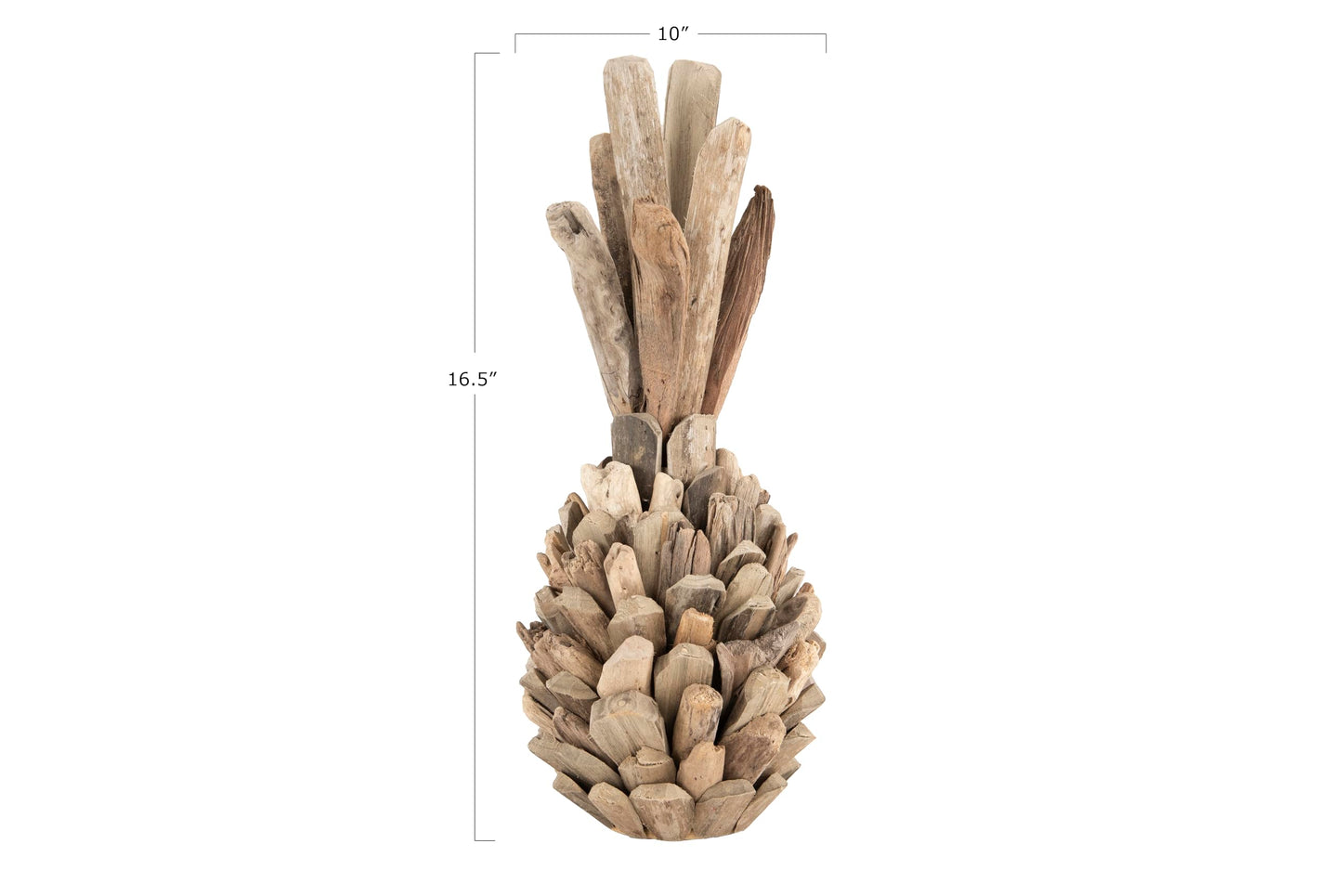 Creative Co-op Pure Driftwood Pineapple Decoration, Brown