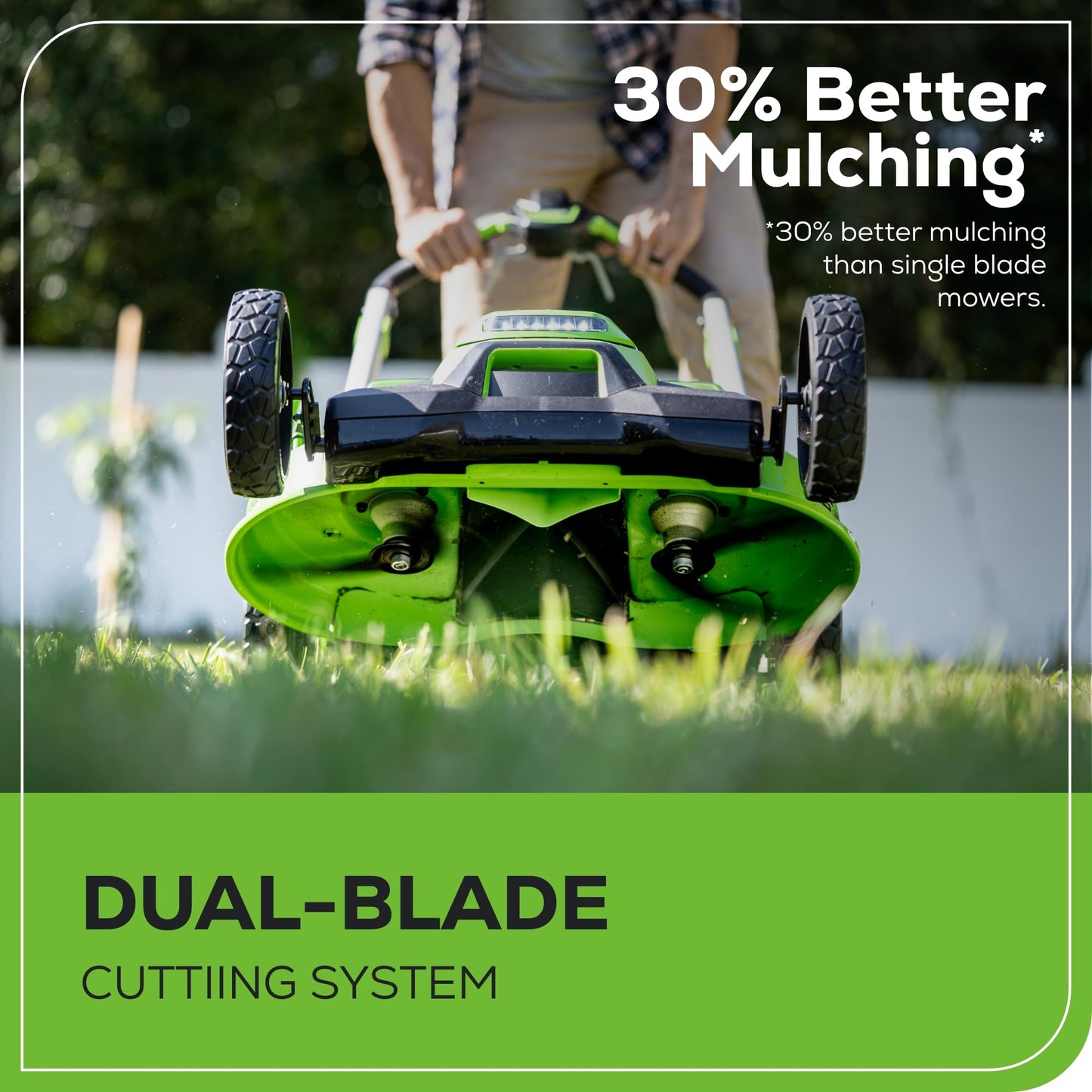 Greenworks 60V 25" Self-Propelled Cordless Lawn Mower – 2 x 4.0Ah Batteries & Fast Charger(75+ Tool Compatibility, 80Min Runtime)