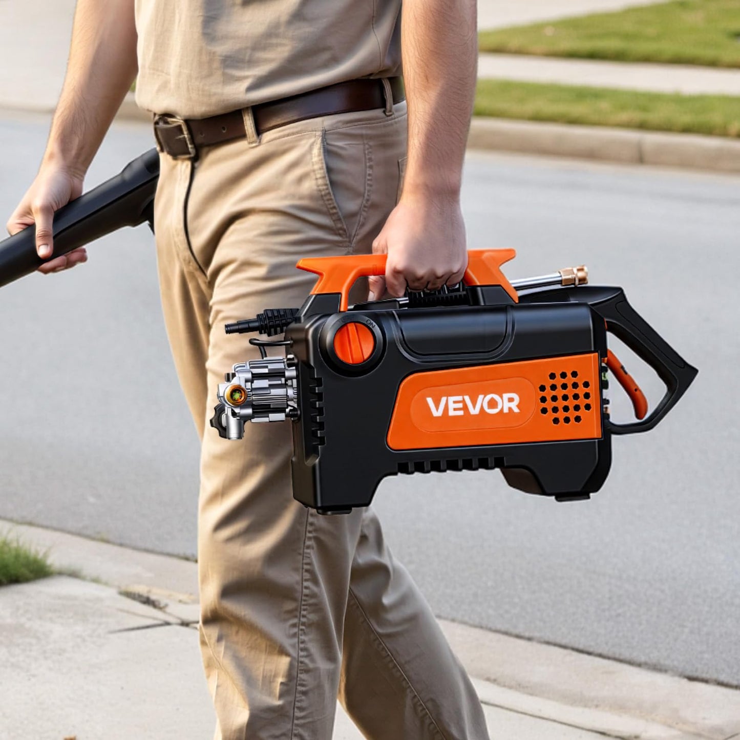 VEVOR Electric Pressure Washer, 1958 Max PSI 2.5 Max GPM, Portable Power Washer with 4 Nozzles, Metal Extension Wand, Commercial-Grade 5-Piston Plunger Pump, High Pressure for Cars,Driveways,Patios