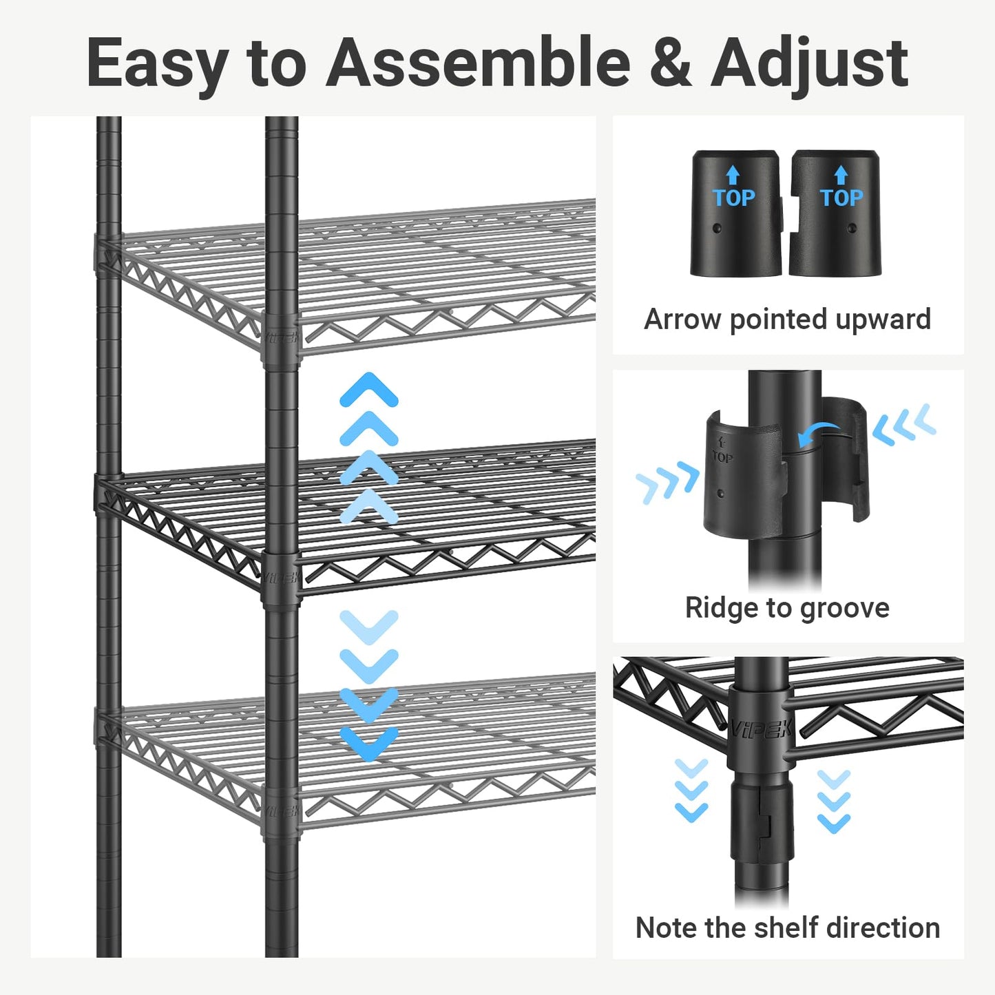 VIPEK R2C Plus Heavy Duty Rolling Garment Rack with Cover Clothing Racks for Hanging Clothes Portable Closets with Adjustable 3 Wire Shelves, Double Rods, Black Rack with Grey Upgraded Polyester Cover