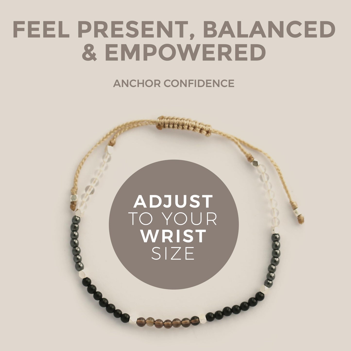 BALIPURA - Healing Bracelet for Women - Healing Crystals, Black Tourmaline- Grounding Hematite Bracelet- Crystals Bracelet And Healing Stones - Smoky Quartz - 2mm Small Bead Bracelets