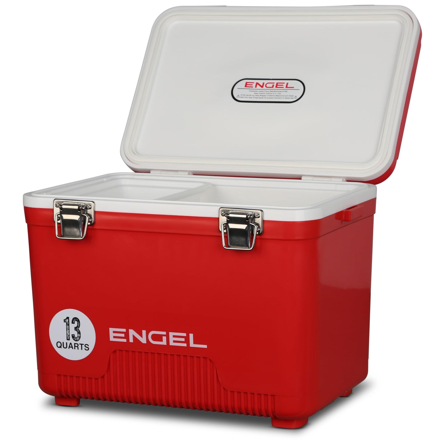 Engel UC13 13qt Leak-Proof, Air Tight, Drybox Cooler and Small Hard Shell Lunchbox for Men and Women in Red