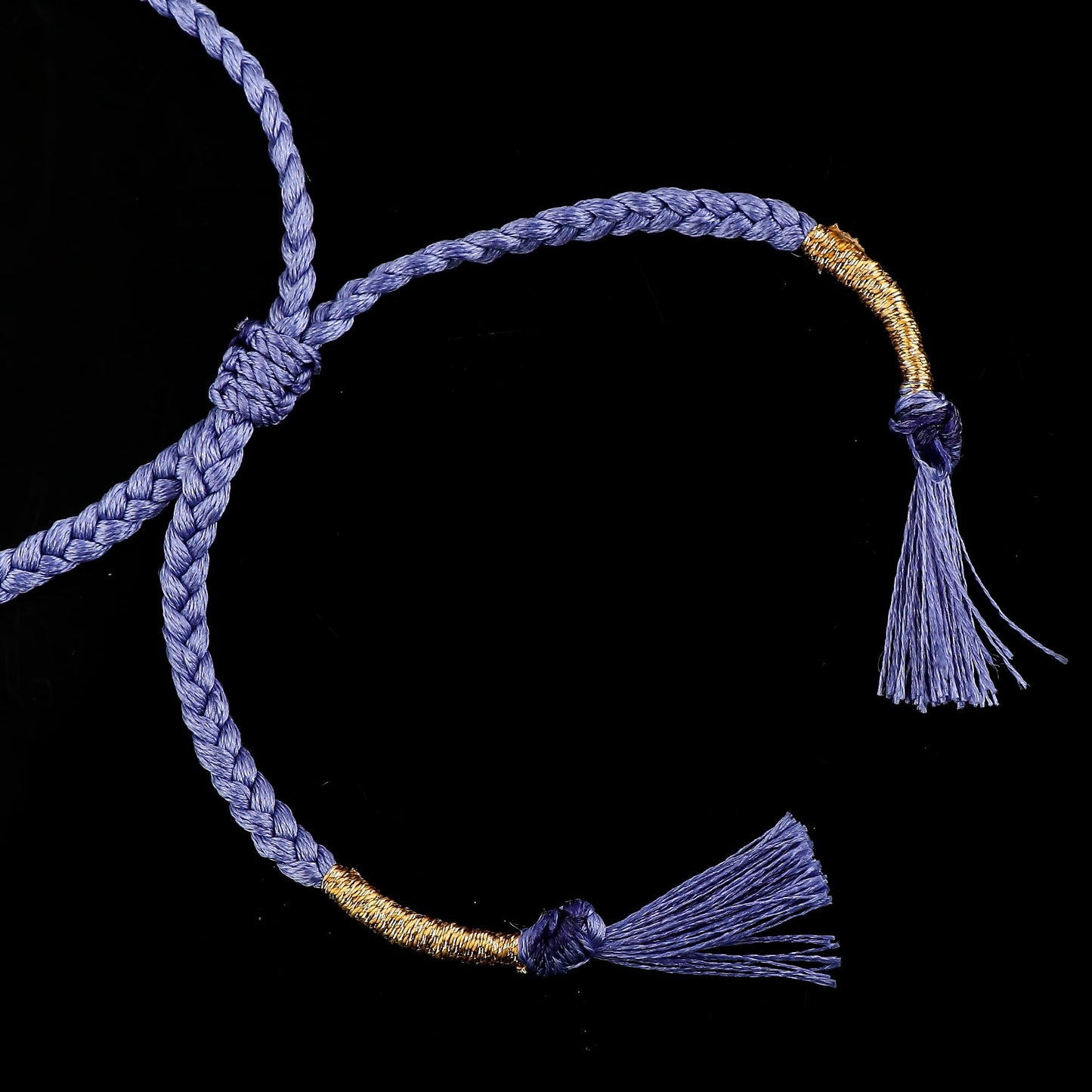 GEMSYMPHONY Blue Lace Agate Gemstone Beads Braided Bracelet – 3.5mm Natural Stone Beads, Handmade Adjustable Braided Rope Bracelet, Healing Crystal Jewelry for Men & Women, Unisex Boho Gift