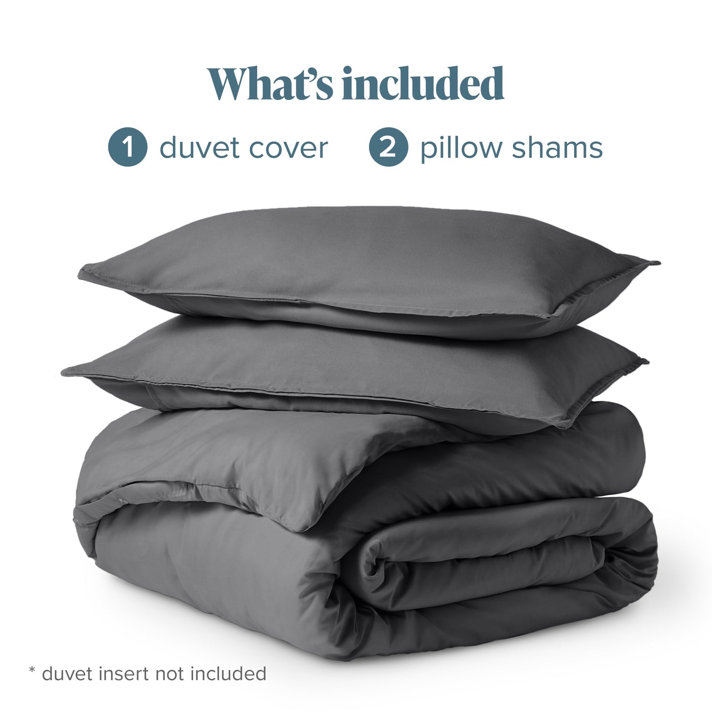 Bare Home Bedding Duvet Cover Queen Size - Premium 1800 Super Soft Duvet Covers Collection - Lightweight, Cooling Duvet Cover - Soft Breathable Bedding (Queen, Grey)