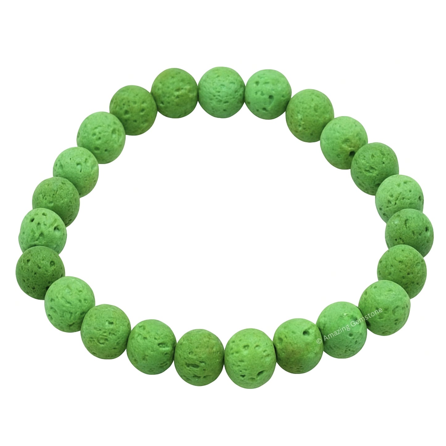 Amazing Gemstone Crystal Bracelet for Women Men's Gifts - Protection Healing Crystal Bracelet - 8mm Gemstone Beaded Stretchable Bracelet Pulseras Para Hombres Mujer Stocking Stuffers Mothers Day Gift (Green Lava)