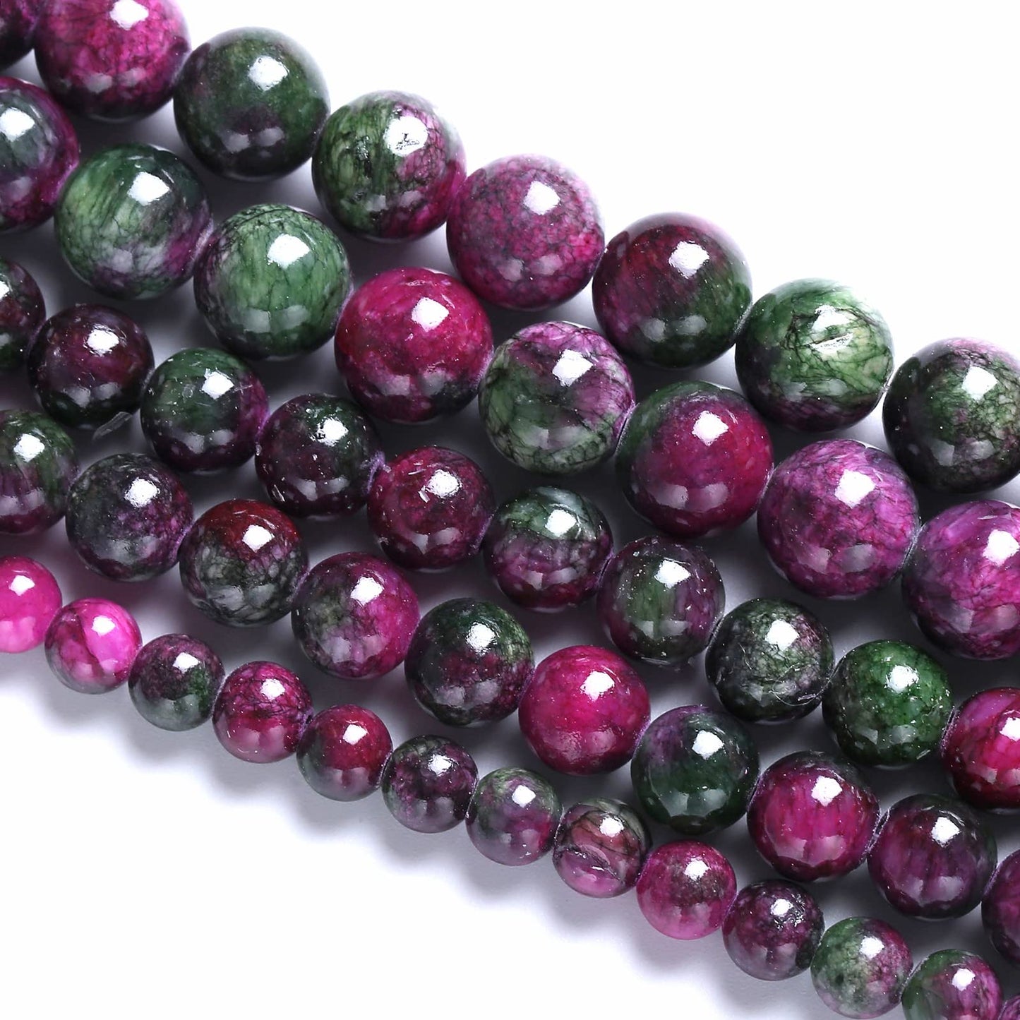 8MM 45PCS Multi Jade Stone Beads Spacer Loose Beads for Jewelry Making DIY Bracelet Necklace
