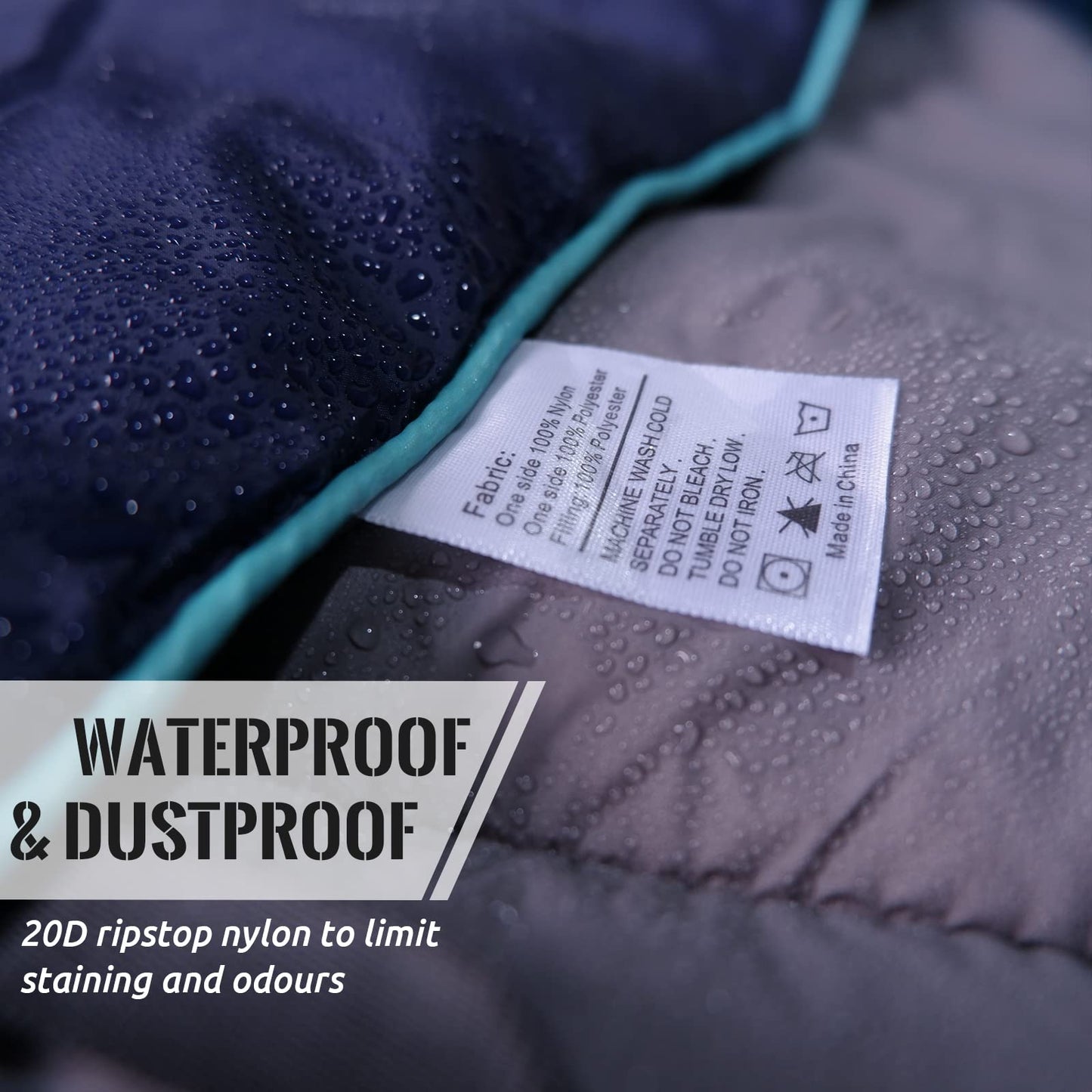 GLORSIGN Outdoor Puffy Camping Blanket, Lightweight Down Alternative Printed Large Ultra Warm Quilt Waterproof for Traveling Picnic Beach Party Cold Weather (Green Mountain)