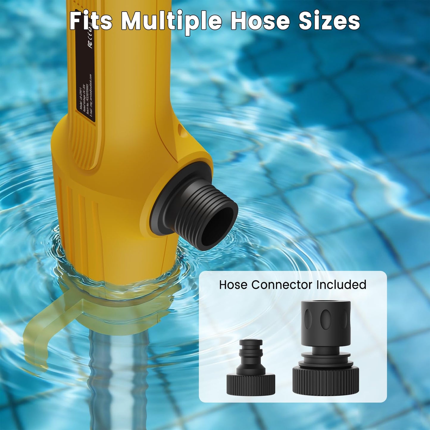 Cordless Stick Water Transfer Pump Compatible with Dewalt 21V Battery(No Battery),Portable Water Pump with 555 GPH & 29.53 FT Lift for Pool/Garden/Pond/RV/Boat/Basement/Rain Barrels Draining