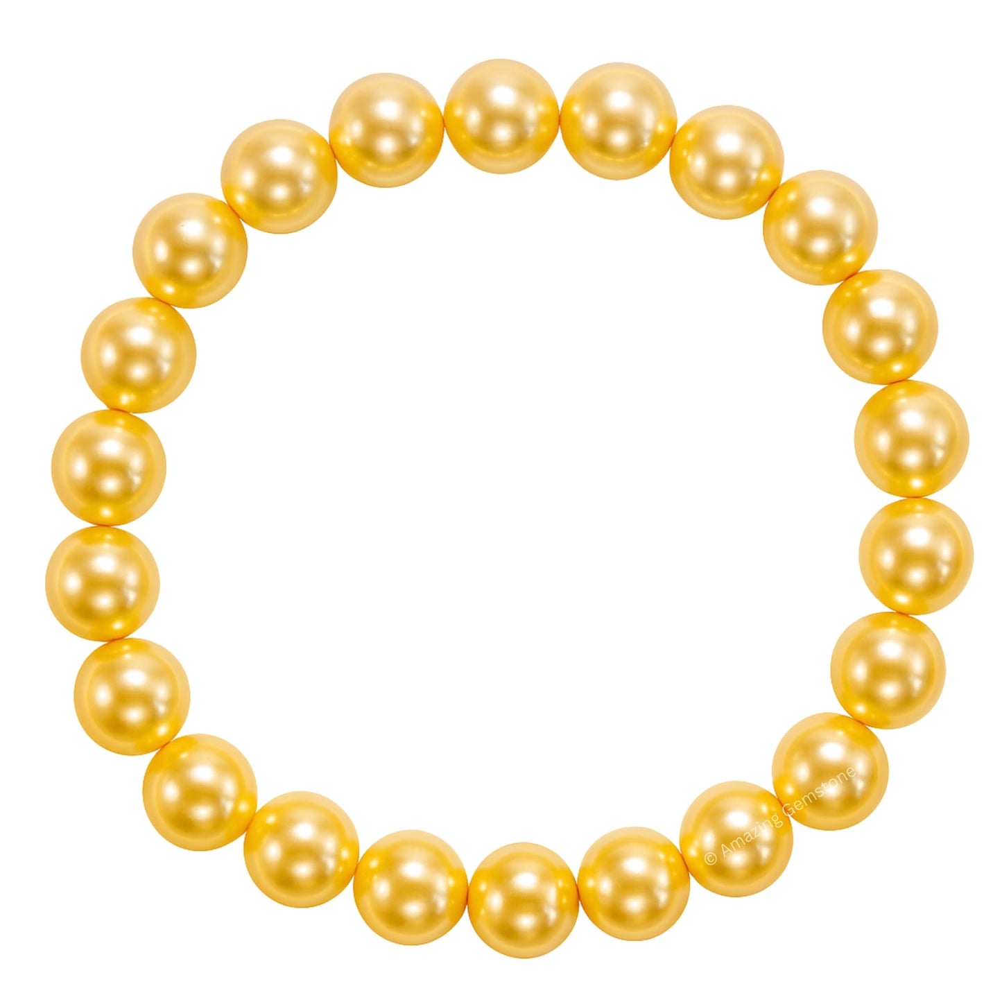 Amazing Gemstone Crystal Bracelet for Women Men's Gifts - Protection Healing Crystal Bracelet - 8mm Gemstone Beaded Stretchable Bracelet Pulseras Para Hombres Mujer Stocking Stuffers Mothers Day Gift (Yellow Pearl)