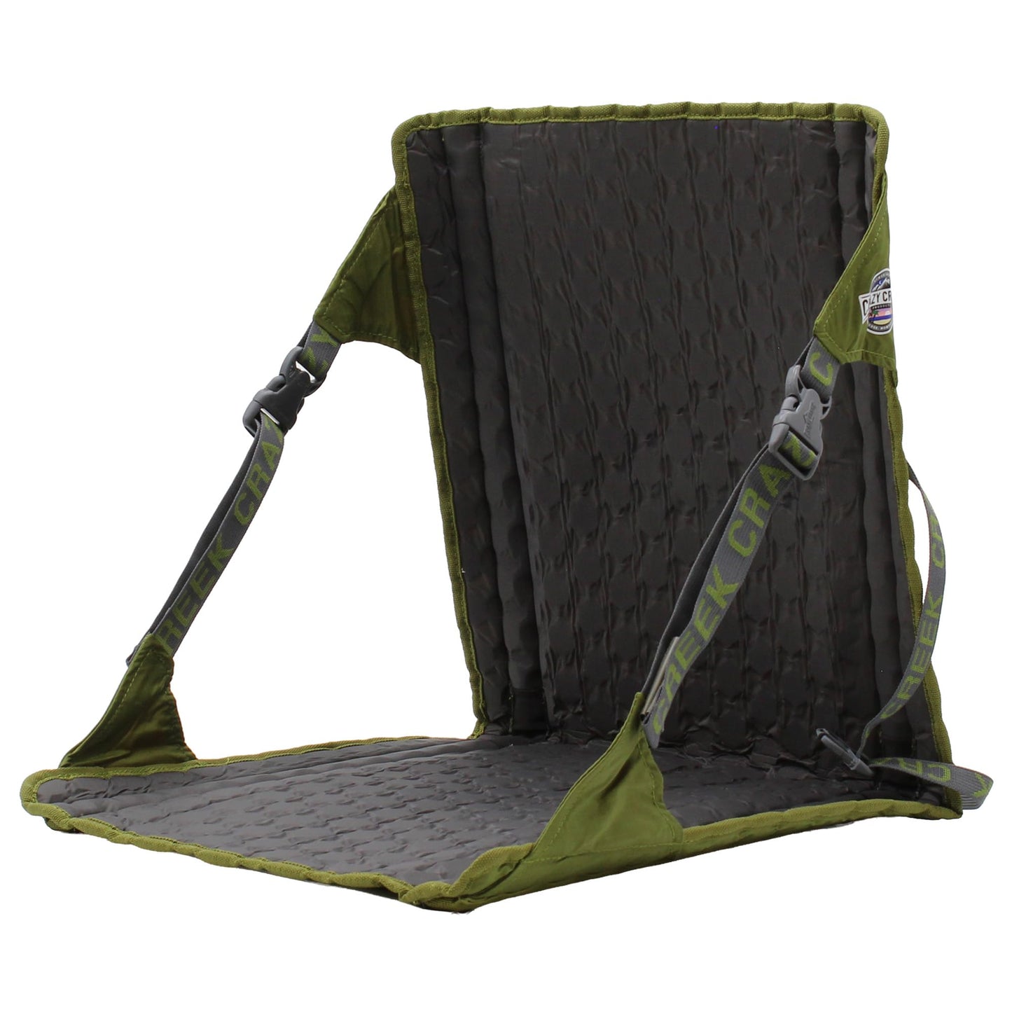 Crazy Creek HEX 2.0 Original Chair for Camping, Stadium Seating & More, Comfort on All Terrains, Adjustable Straps, Compact Design, Water-Resistant,Olive/Slate