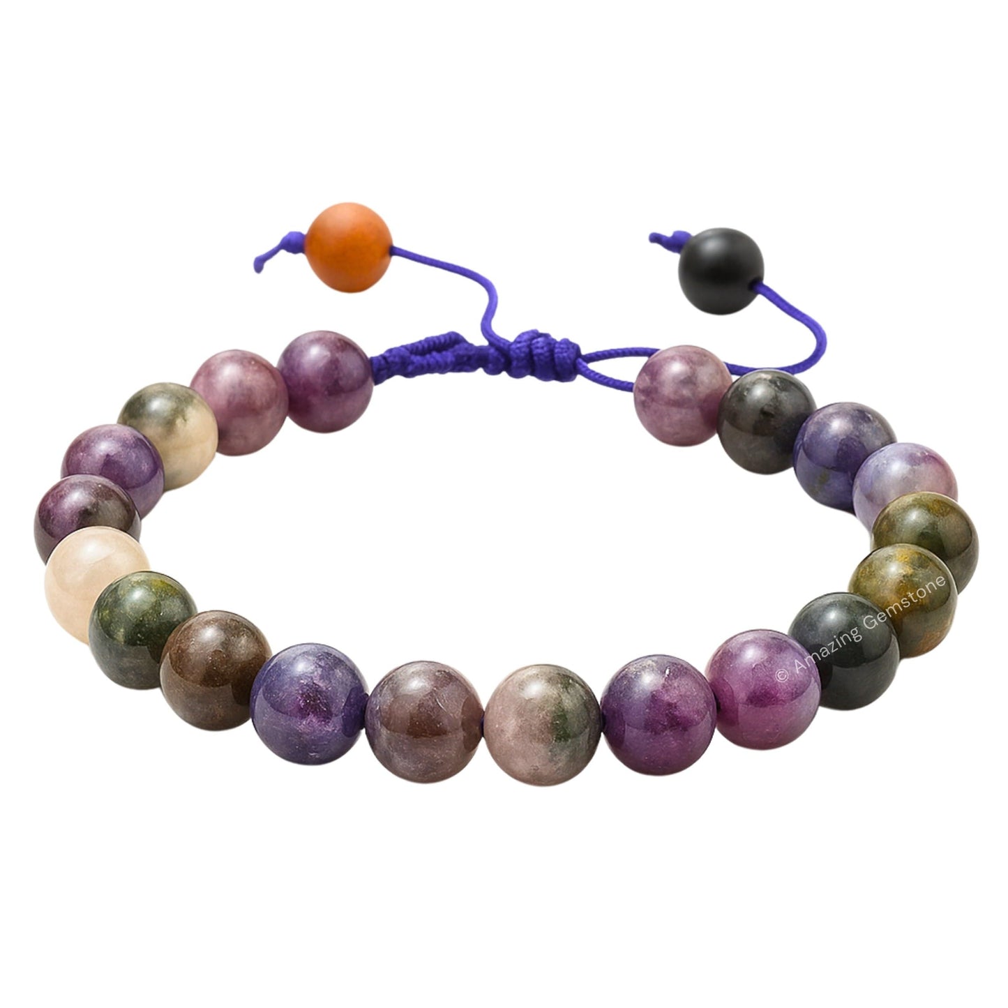 Amazing Gemstone Multi Tourmaline Bracelet for Women Men's Gifts - Protection Healing Crystal Bracelet - 8mm Gemstones Beaded Adjustable Bracelet Pulseras Para Hombres Mujer Stocking Stuffers