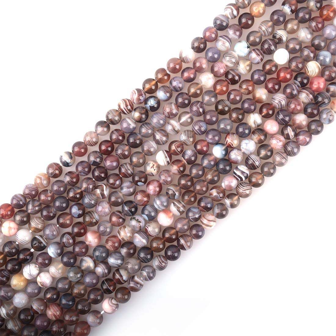 ICAI Beads 10mm Natural Persian Gulf Agate Gemstone Round Loose Stone Beads for Jewelry Making DIY Crafts Design 1 Strand 15" APPR.34-36pcs