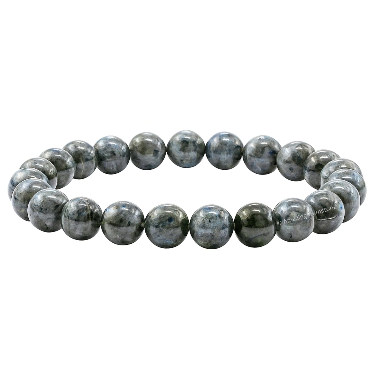 Amazing Gemstone Crystal Bracelet for Women Men's Gifts - Protection Healing Crystal Bracelet - 8mm Gemstone Beaded Stretchable Bracelet Pulseras Para Hombres Mujer Stocking Stuffers Mothers Day Gift (Larvikite)