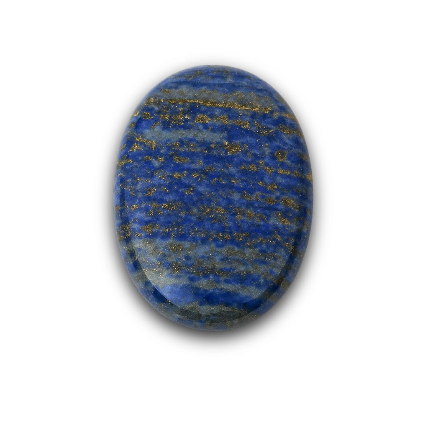TRRYSTALS Natural Lapis Lazuli Zibu Coin | Gemstone Spiritual Symbol Token for Good Luck | Oval Shaped coin for Positive Energy, Meditation, Home & Office Décor, Thoughtful Gifting