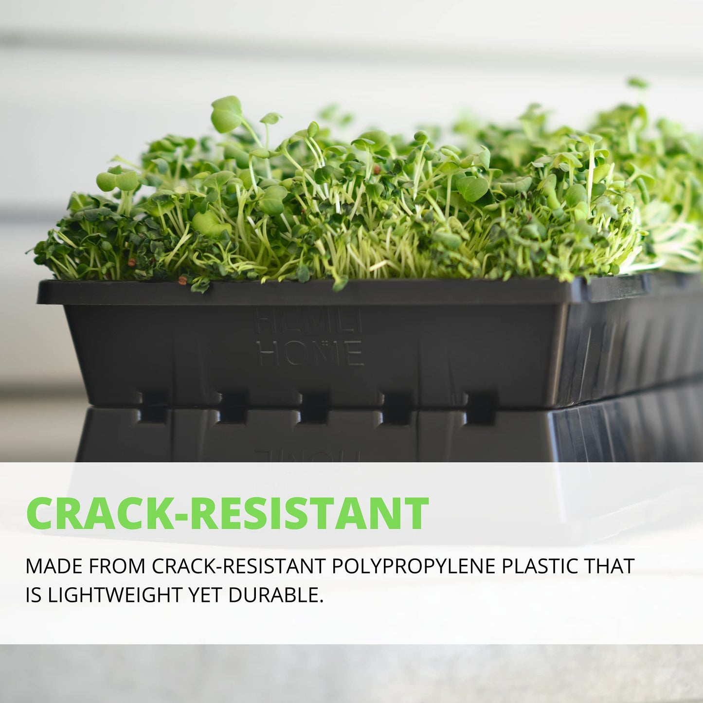 1020 Seed Starting Trays - 5-Pack Reusable Plastic Germination Trays for Microgreens & Seedlings