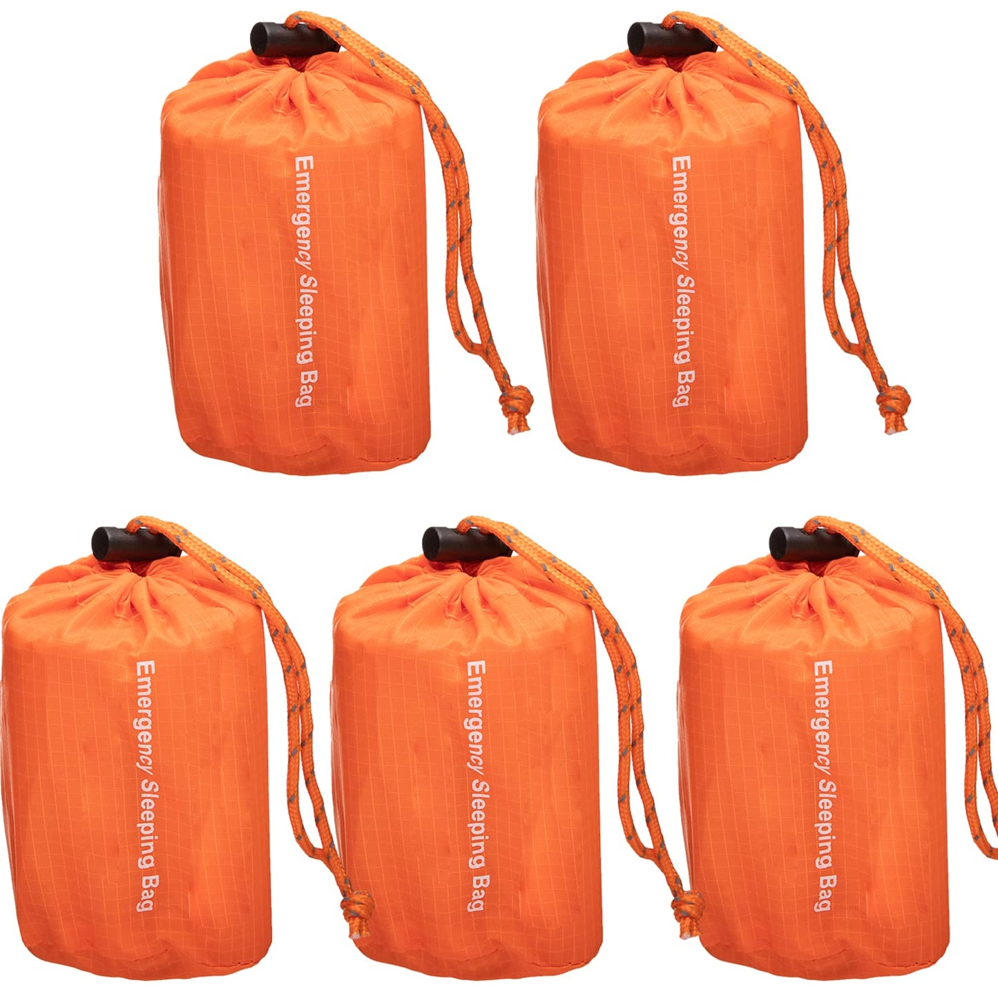NovaMedic Emergency Sleeping Bag 5 Pack – 84"x36" Thermal Mylar Survival Bivy Sack – Waterproof, Lightweight & Compact Emergency Blanket for Camping, Hiking, Outdoor Survival & Travel