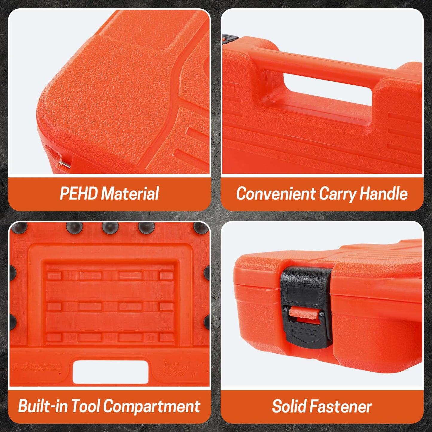 YARDMARIS Chainsaw Chain Storage Case, Portable Chain Holder Box with Tool Storage Tank, Universal Saw Chain Organizer for All Chainsaw Chains