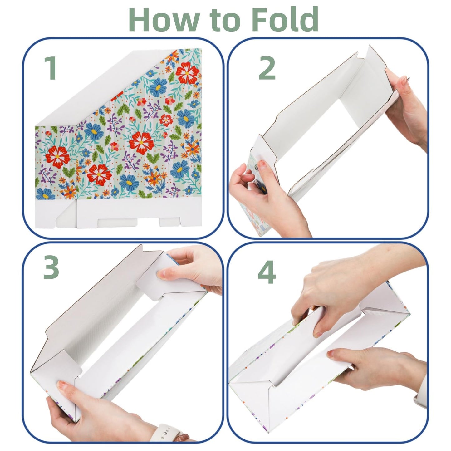 WRINGKIT 20 Pack Cardboard Magazine File Holder, Foldable Magazine Organizer Box, Large Vertical Magazines Storage Bin with Blank Label Sticker for School Office Shelves, File Folders for Documents