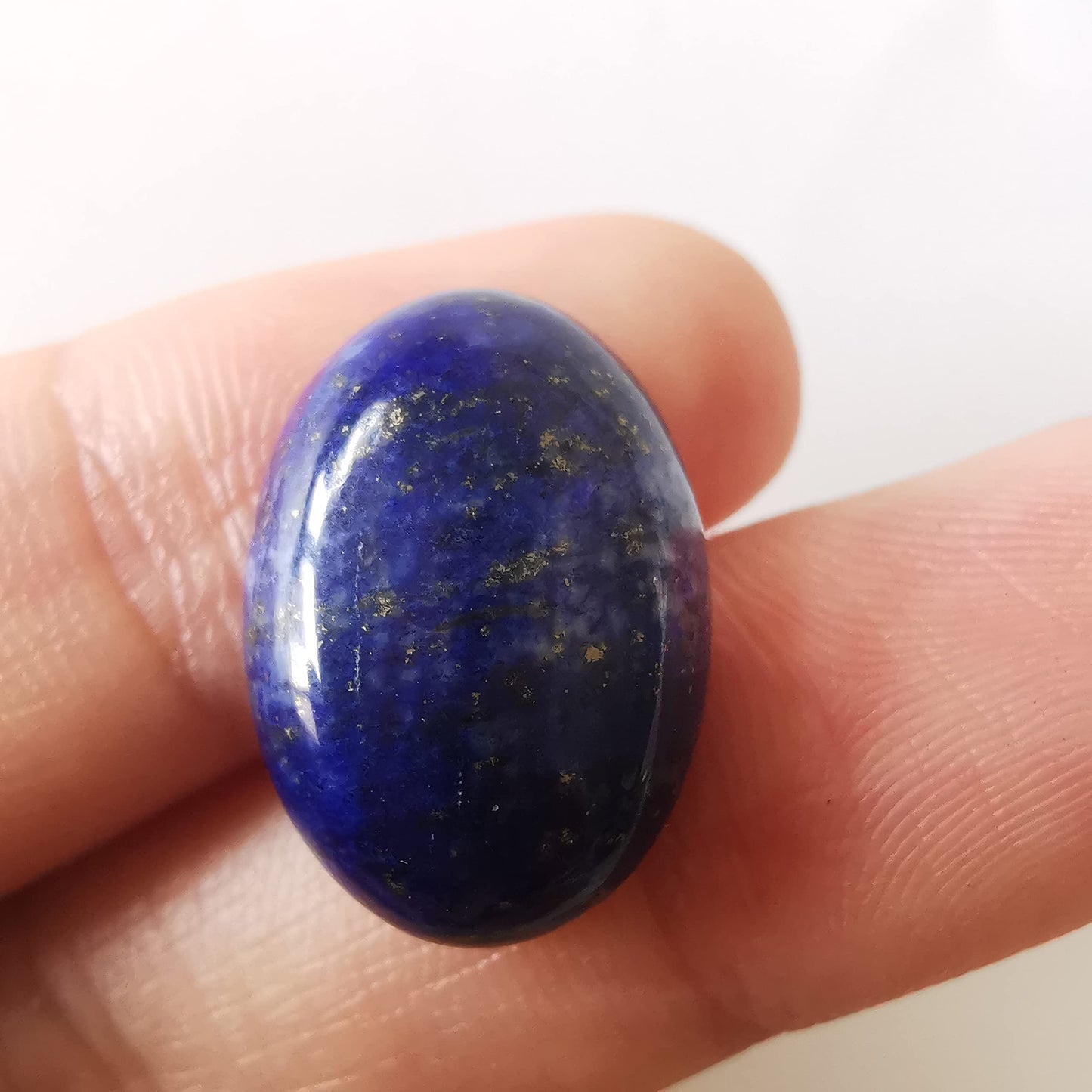 Loveliome 18x13mm Oval Cabochons Flatback Crystal Stone Gemstones Beads for Jewelry Making DIY Pack of 10, Lapis Lazuli