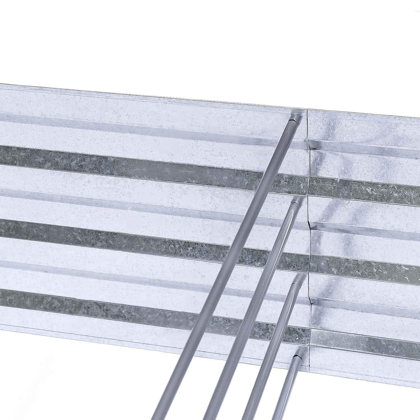 FOYUEE Galvanized Raised Garden Beds 2-Pack (6x3x1ft Each) – Popular Heavy-Duty Metal Planter Box with 4 Support Bars for Vegetables, Herbs, Flowers, Space-Saving Size for Small Yards & Patios