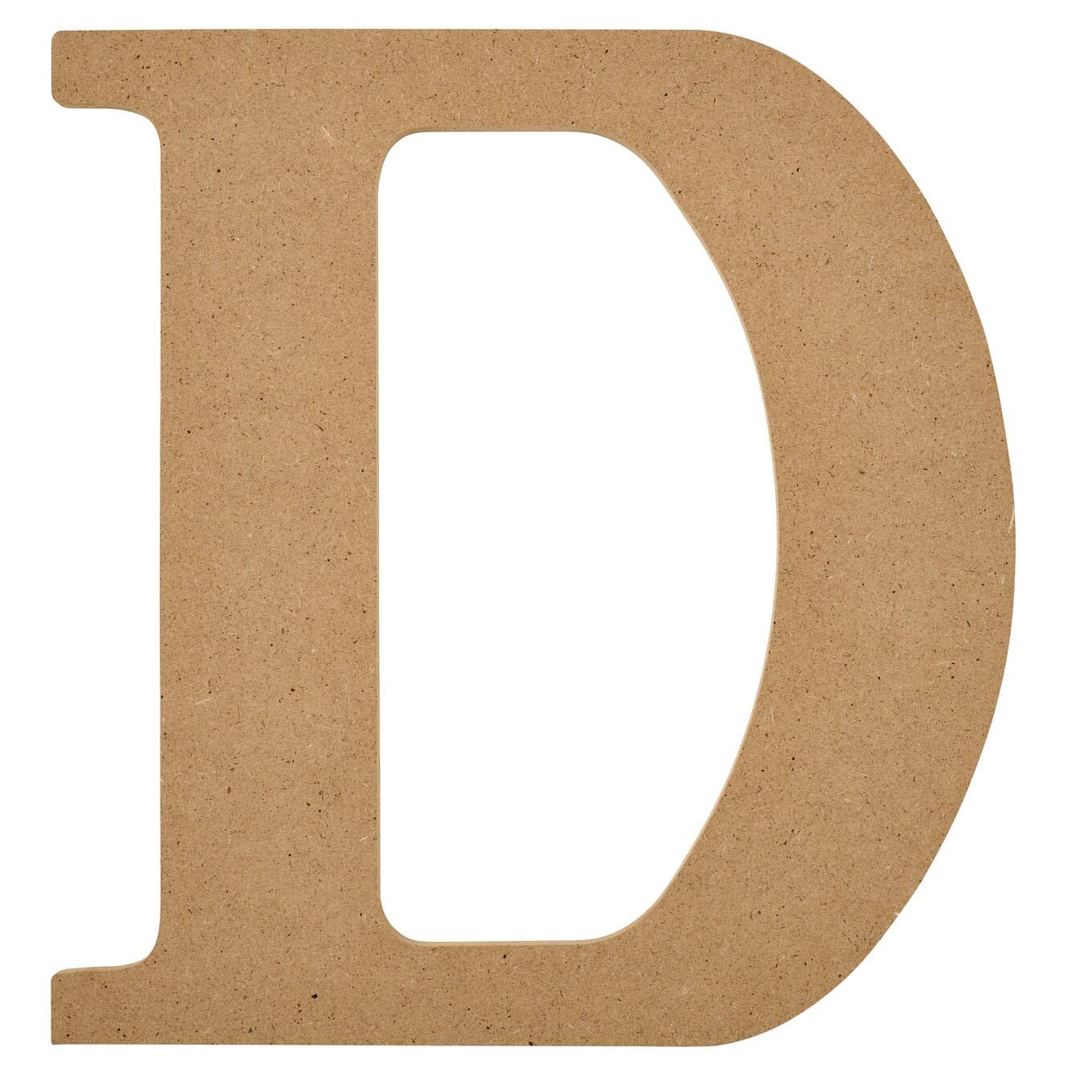 Plaid Unfinished Wood Letter, 8" Wooden Surface Perfect for DIY Arts and Crafts Projects, 63583