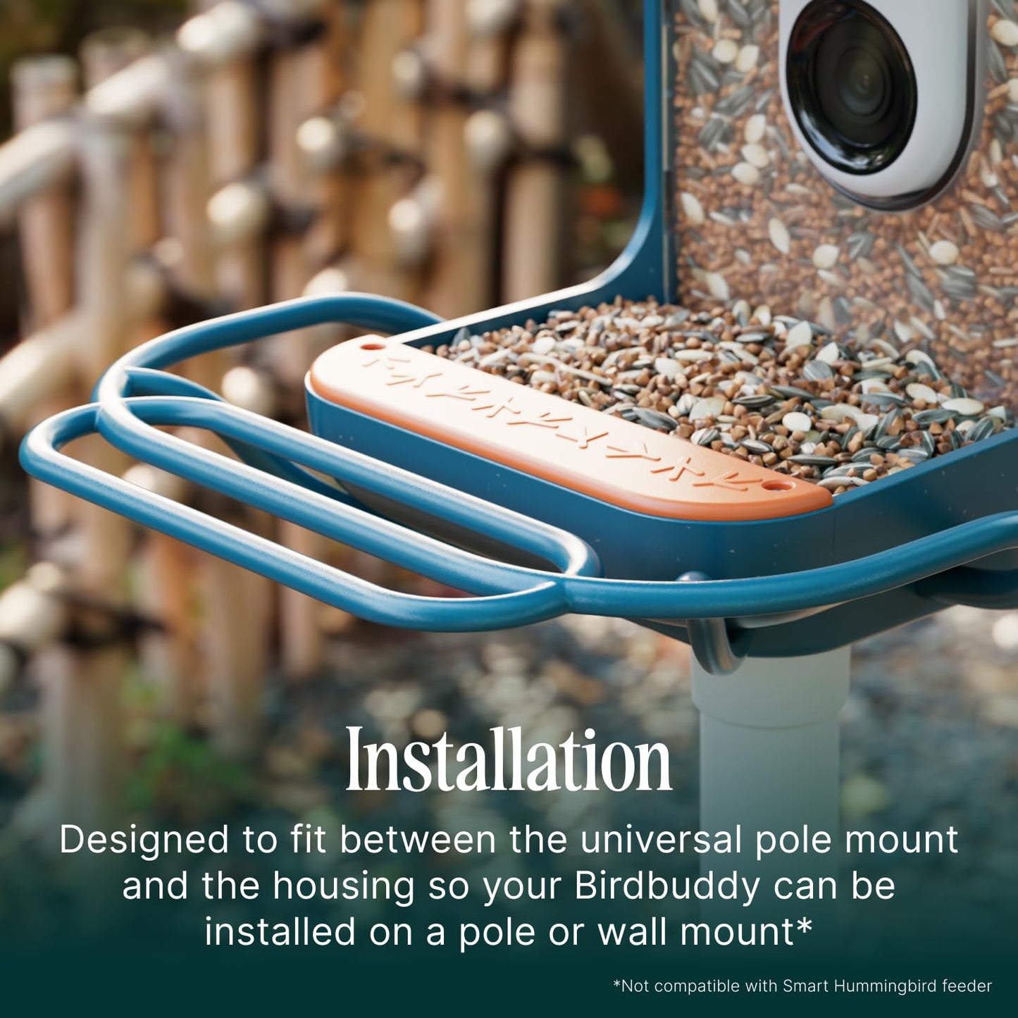 Birdbuddy Blue Perch Extender – Add-On Accessory for Better Watching Experience - Outdoor Bird Perch - Weatherproof and Durable