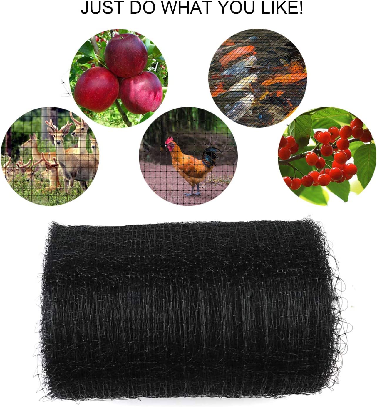 Feitore Deer Fence Netting, 7 x 100 Feet Anti Bird Deer Protection Net Reusable Protective Garden Netting for Plants Fruit Trees Vegetables Against Birds and Other Animals