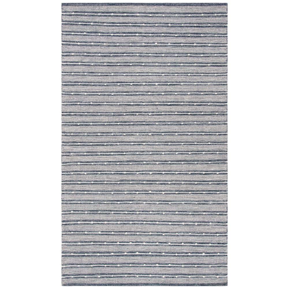 SAFAVIEH Striped Kilim Collection 8' x 10' Navy / Blue STK513N Handmade Flatweave Cotton Area Rug