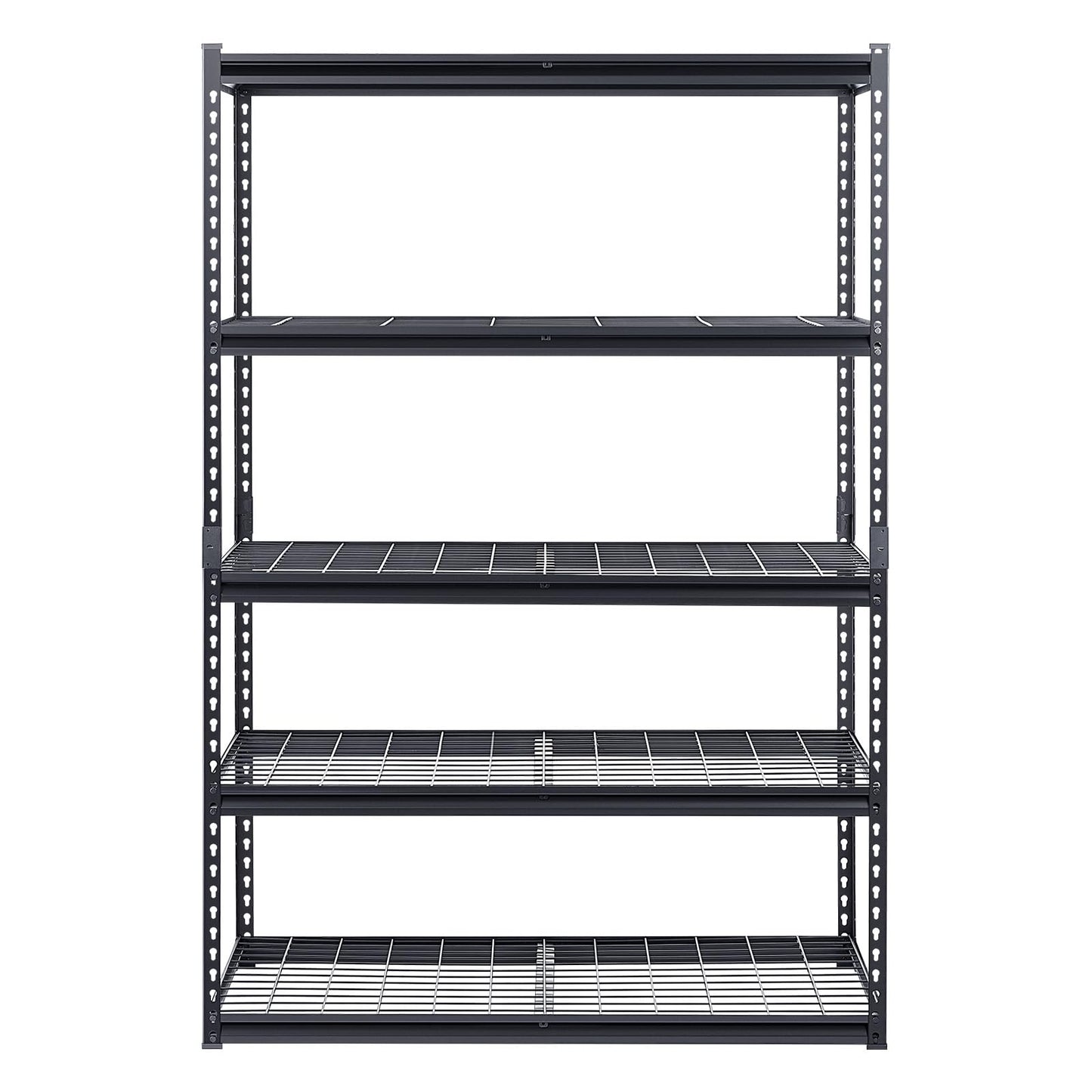 VEVOR Storage Shelves, 3000 lbs, 5 Tier Heavy Duty Garage Shelving, 24" D x 48" W x 72" H Adjustable Metal Shelves for Industrial Shelving Unit Utility Shelf, for Kitchen, Warehouse, Basement, Black