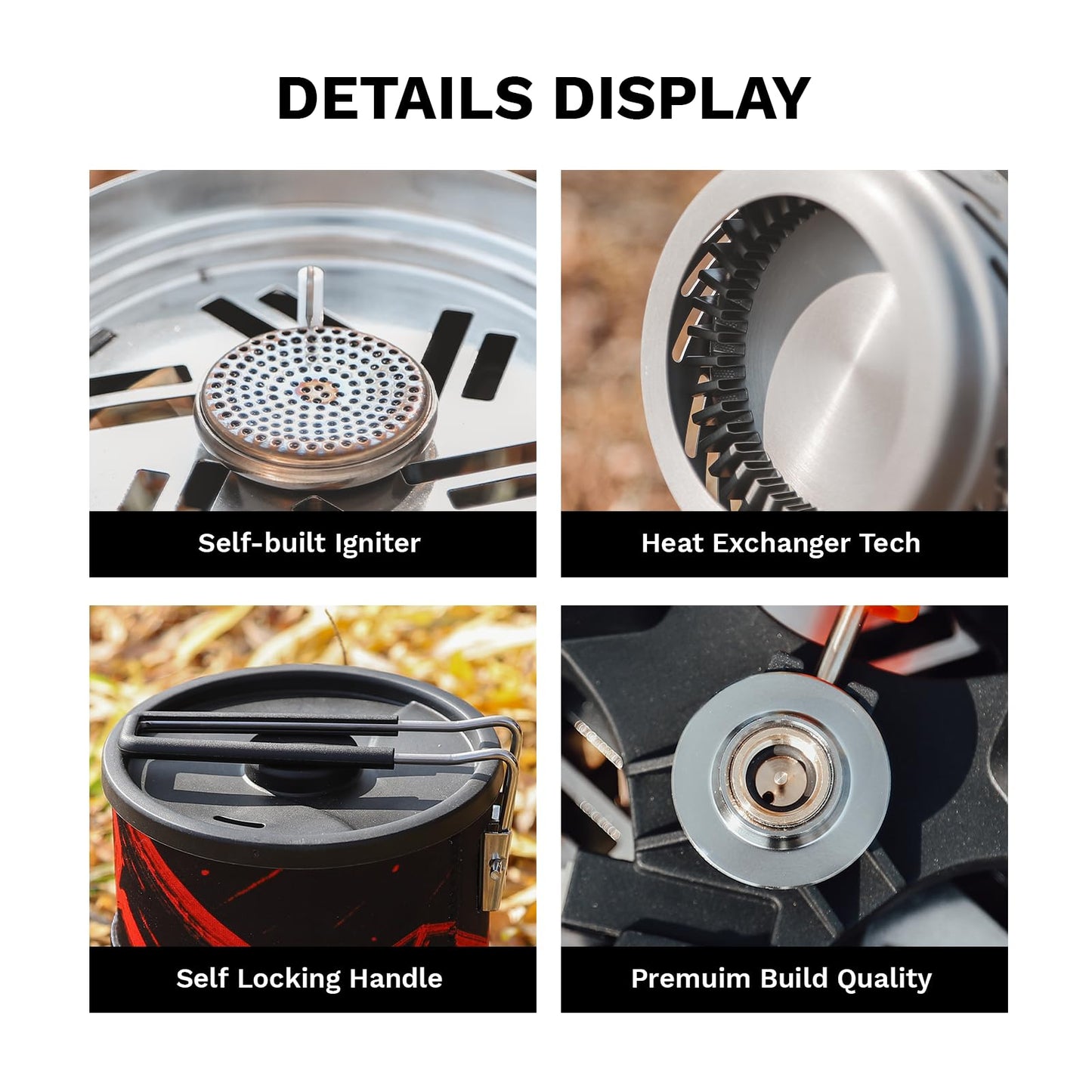 Fire-Maple Fixed Star 1 Pro Backpacking & Camping Stove System | Upgraded Foldable Handle | Portable Pot & Jet Burner Set for Hiking, Trekking & Emergency Use