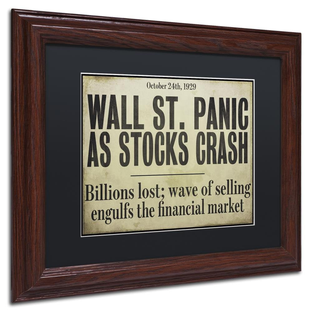 Trademark Fine Art ' Wallstreet ' Black Matted Wood Frame by Color Bakery 11x14