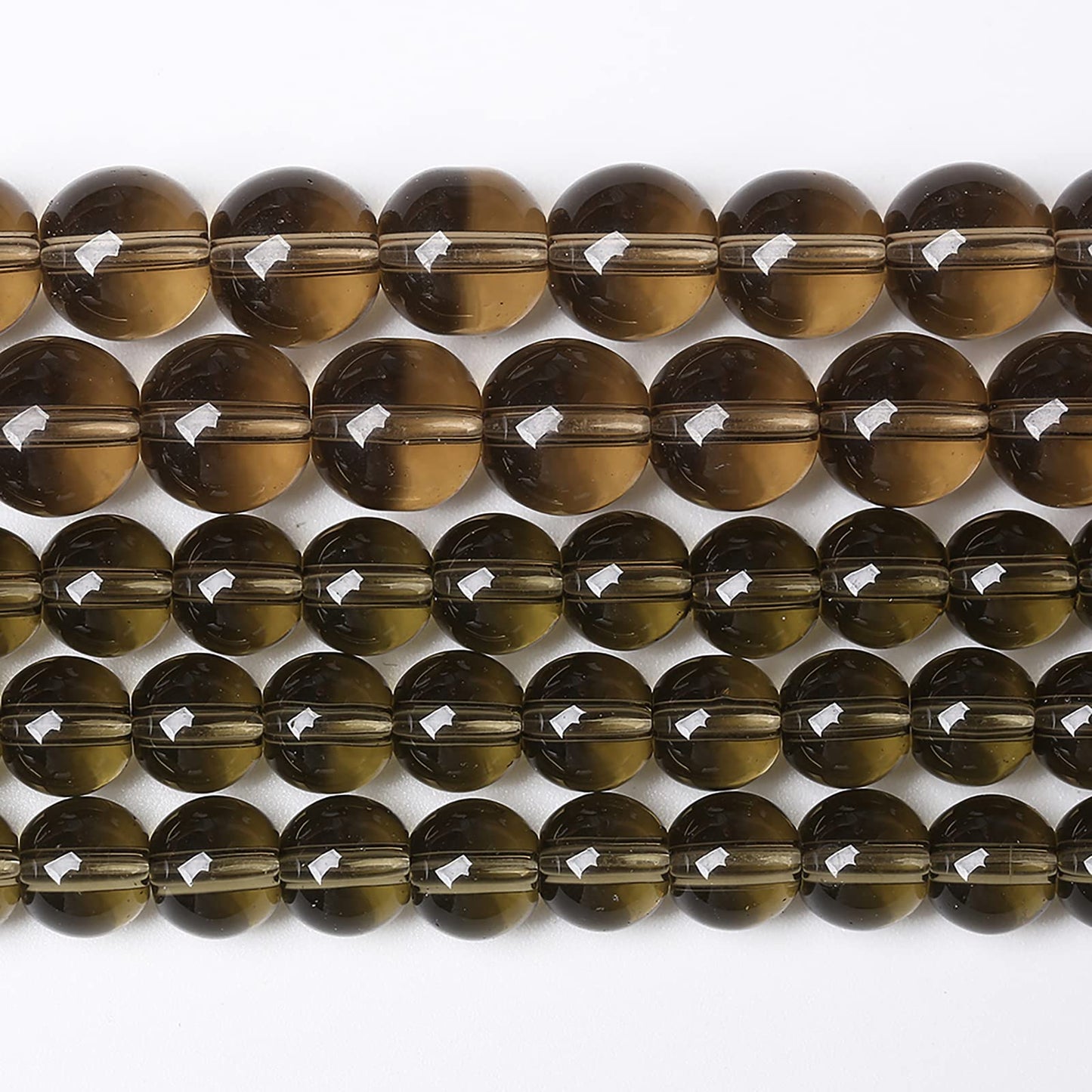 61PCS 6mm Smoky Crystal Quartz Glass Beads Natural Stone Round Loose Beads for Jewelry Making DIY Bracelet Necklace 15 Inch,Energy Stone Healing Power(6mm, Smoky Quartz Glass)
