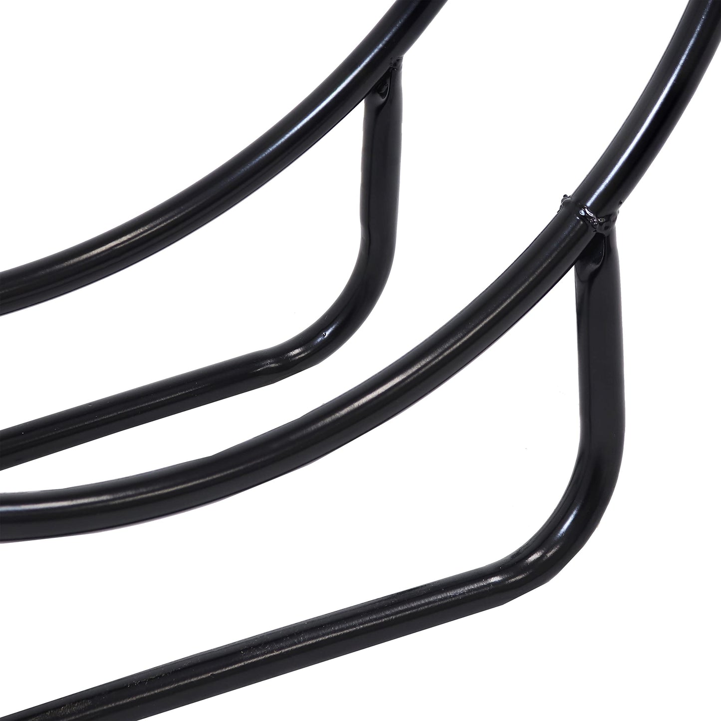 Sunnydaze 48-Inch Outdoor Firewood Rack Hoop - Indoor Round Tubular Steel Fireplace Wood Holder - 700-lb Capacity