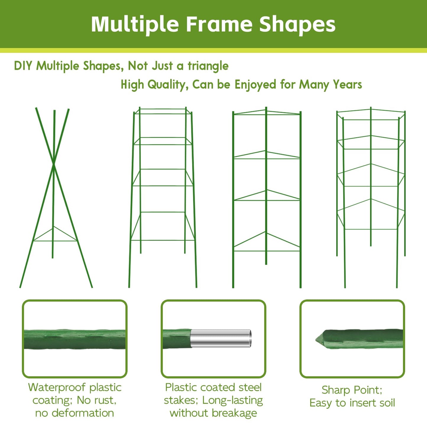 Riare 8 Pack 4 FT Tomato Cages for Garden- 48inches Heavy Duty Garden Stakes, Adjustable Tall Tomato Plant Support Tomato Trellis Cage for Pots, Raised Garden Bed, Climbing Vegetables Plants Flowers