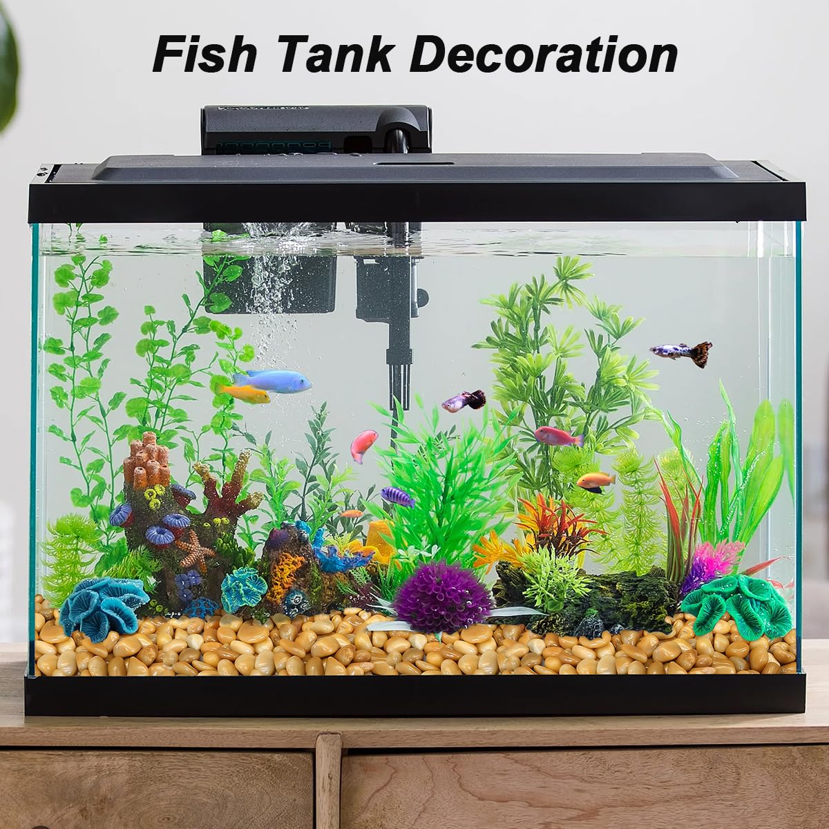River Rocks for Landscaping,Virekm Decorative Ornamental Pebbles Garden Landscaping Stones Gravel Filler for Home Decoration Flower Bed Fish Tank Plants Vases Succulents (1, Yellow, 5 Pounds)