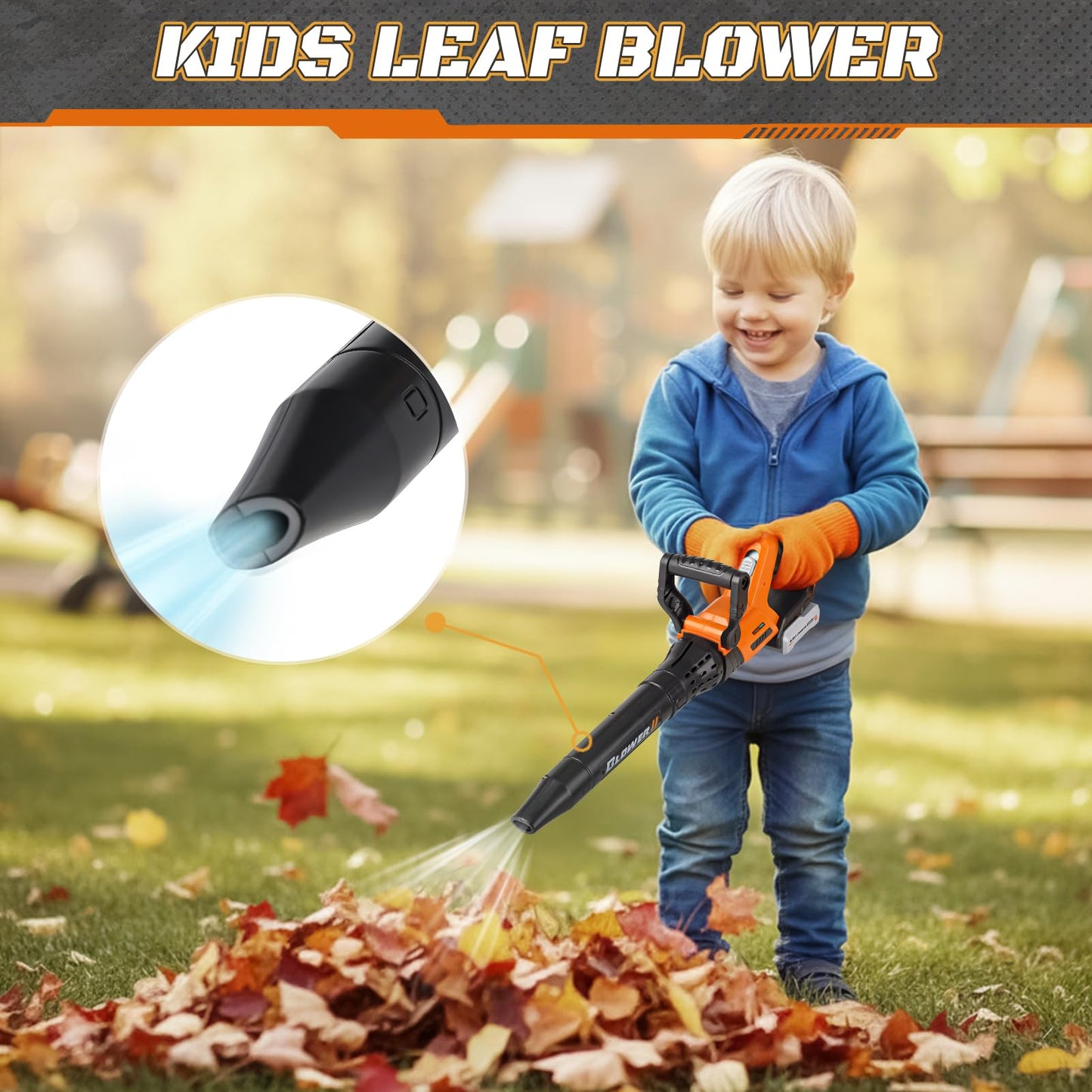 3-in-1 Kids Yard Tools - Kids Weed Wacker Toy, Kids Leaf Blower & Chainsaw, Kids Garden Tools with Safety Equipment, Realistic Lights & Sounds, Pretend Play Outdoor & Indoor Toys