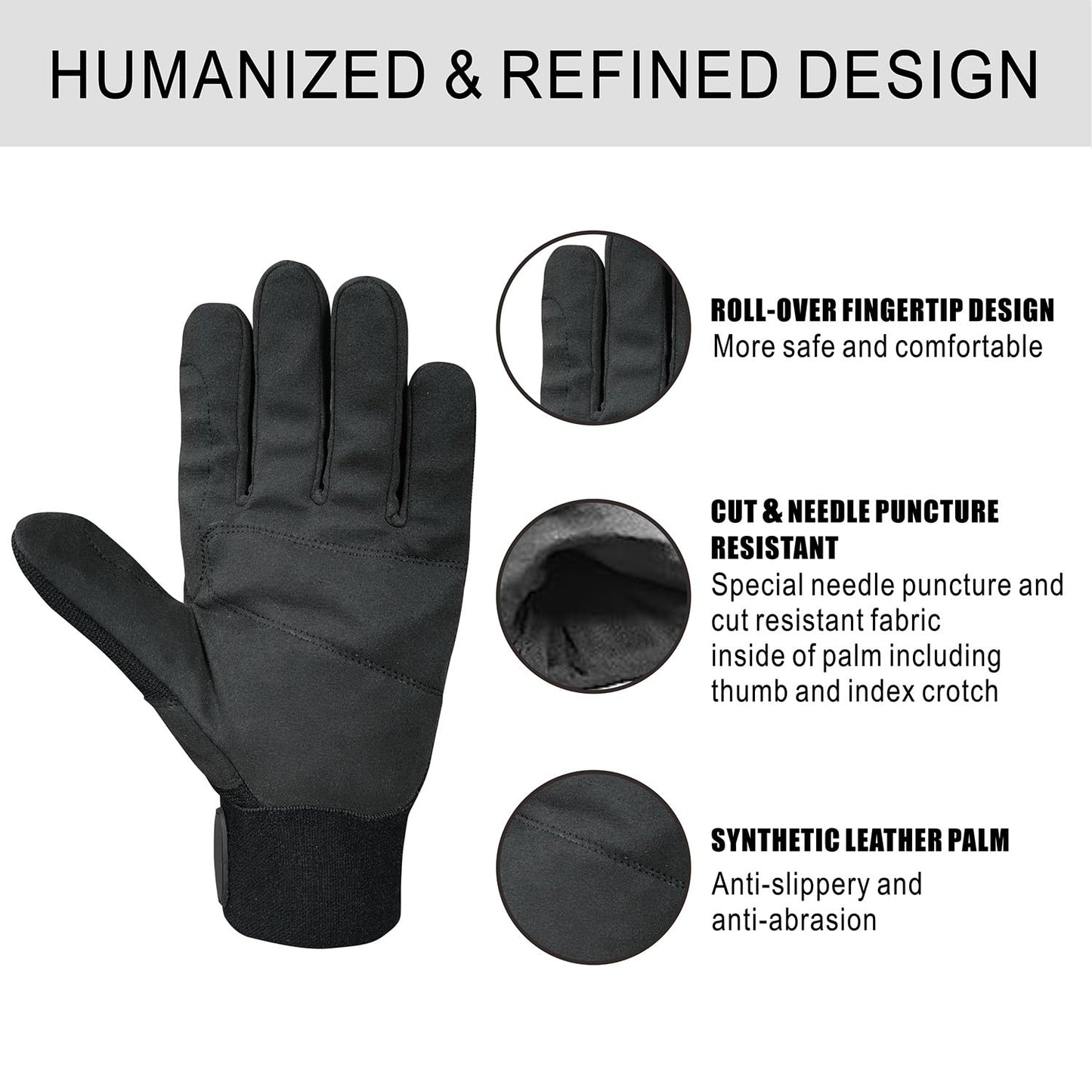 Intra-FIT Needle Puncture & Thorn Proof Gloves, Level 3 Needlestick Resistant Work gloves for Garden & Animal Handling