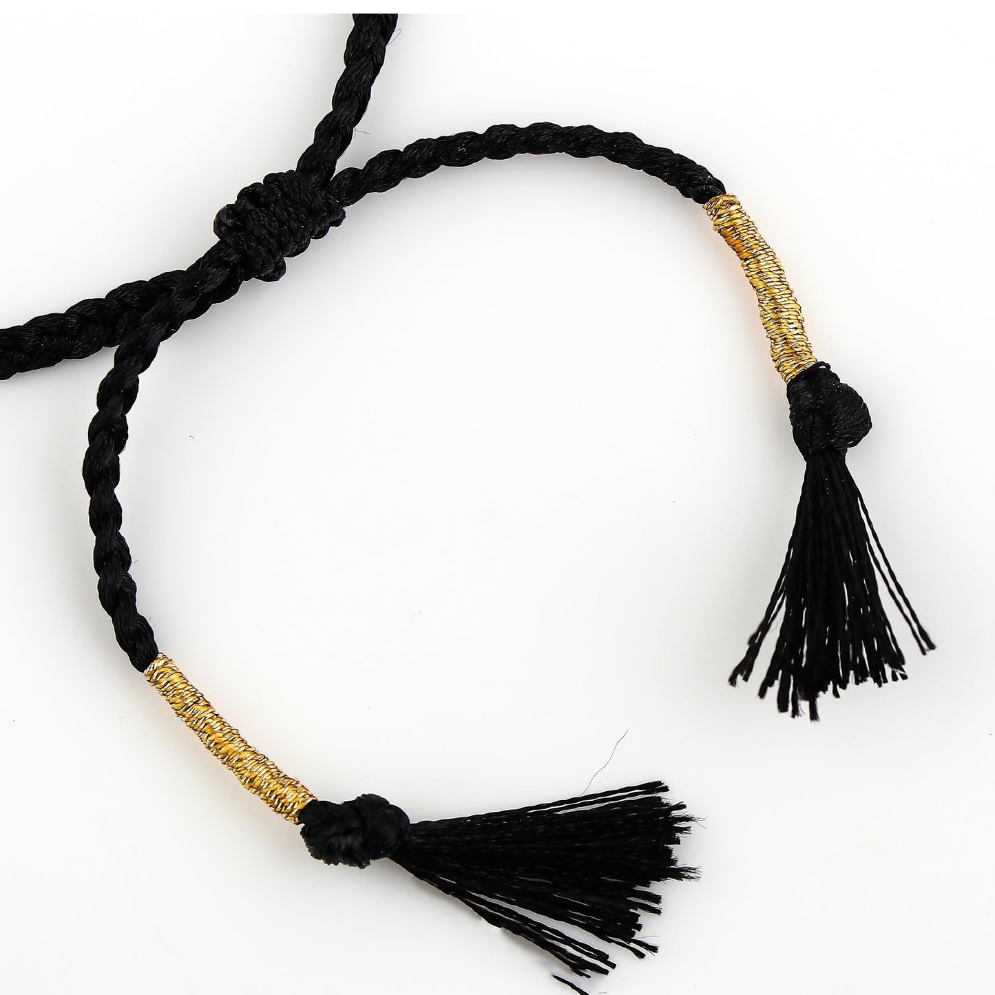 GEMSYMPHONY Pyrite Gemstone Beads Braided Bracelet – 3.5mm Natural Stone Beads, Handmade Adjustable Braided Rope Bracelet, Healing Crystal Jewelry for Men & Women, Unisex Boho Gift (Pyrite)