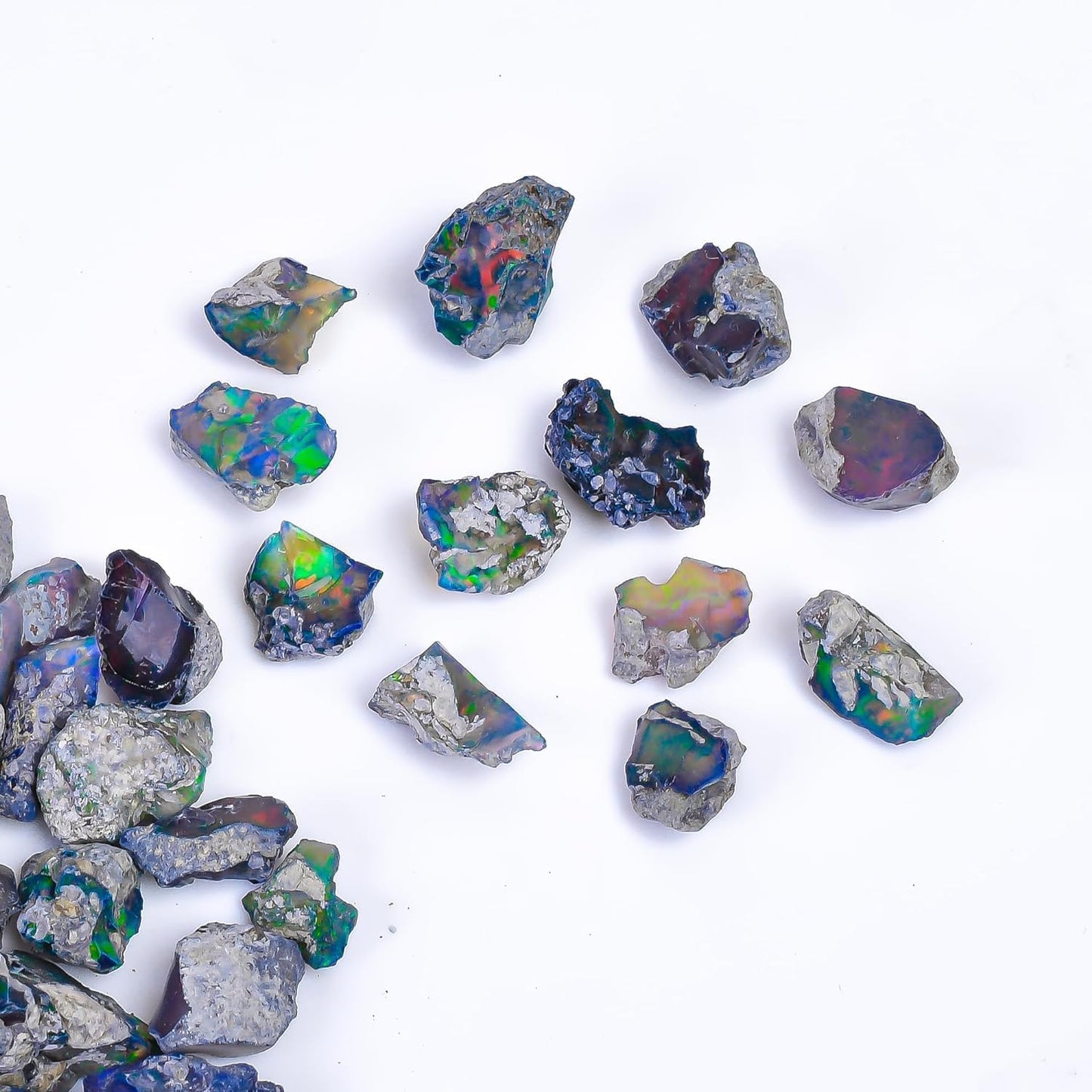 GEMKORA 30 carats Raw Black Opal Gemstone and Crystals, Wholesale Gemstone Lot, Rough Crystals, Rock Stones, Jewelry Making Supplies, DIY & Crafts, A+ Grade