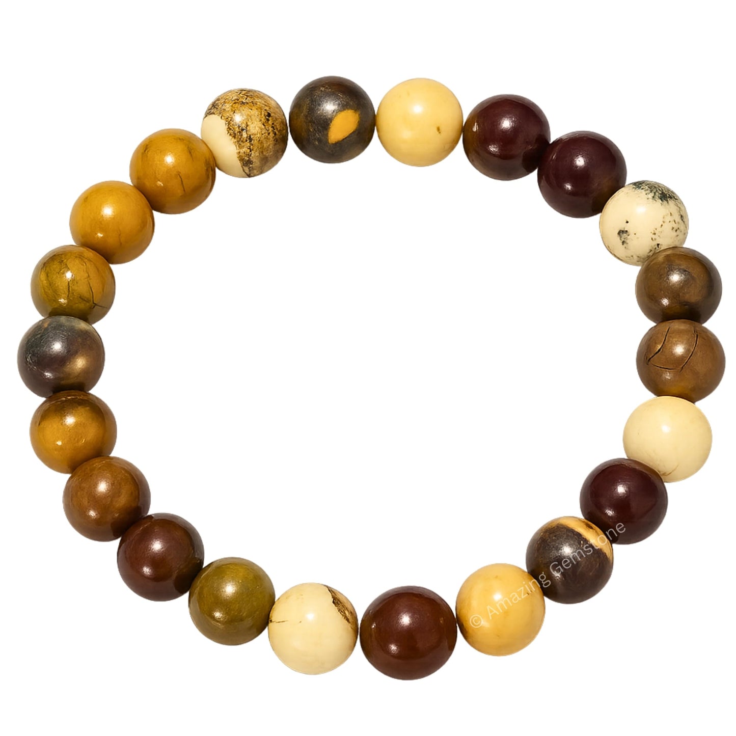 Amazing Gemstone Crystal Bracelet for Women Men's Gifts - Protection Healing Crystal Bracelet - 8mm Gemstone Beaded Stretchable Bracelet Pulseras Para Hombres Mujer Stocking Stuffers Mothers Day Gift (Mookaite)