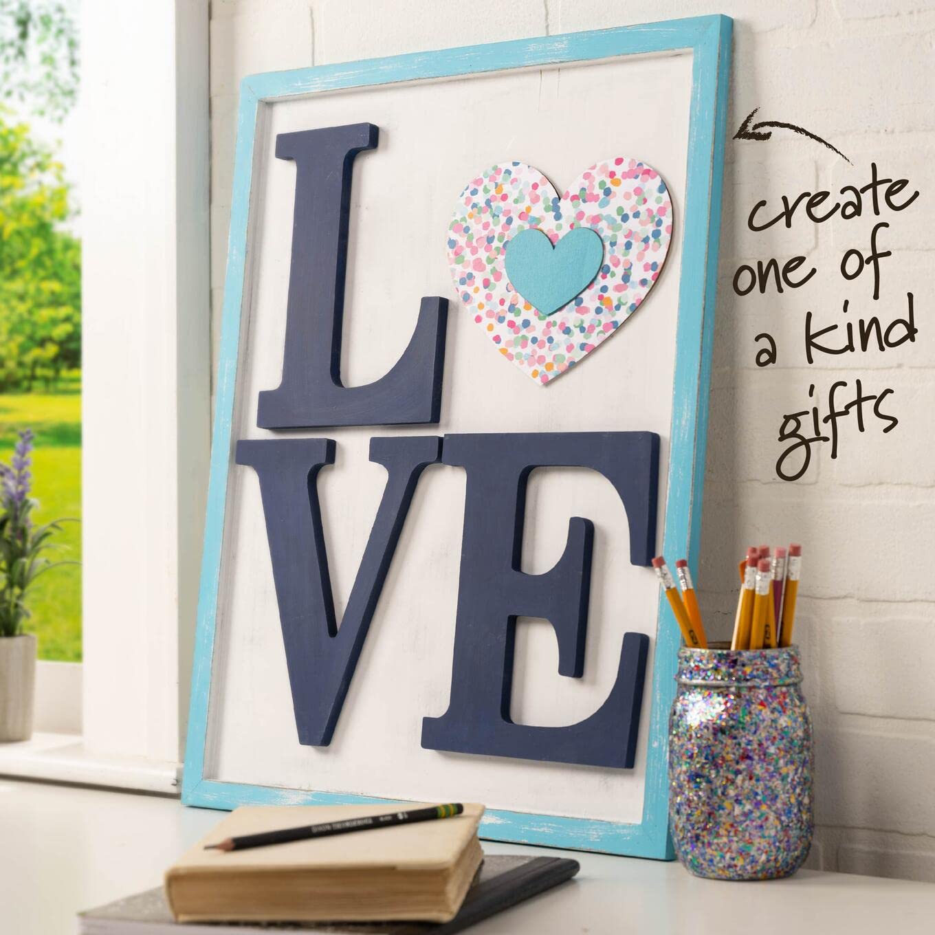 Plaid Unfinished Wood Letter, 8" Wooden Surface Perfect for DIY Arts and Crafts Projects, 63583