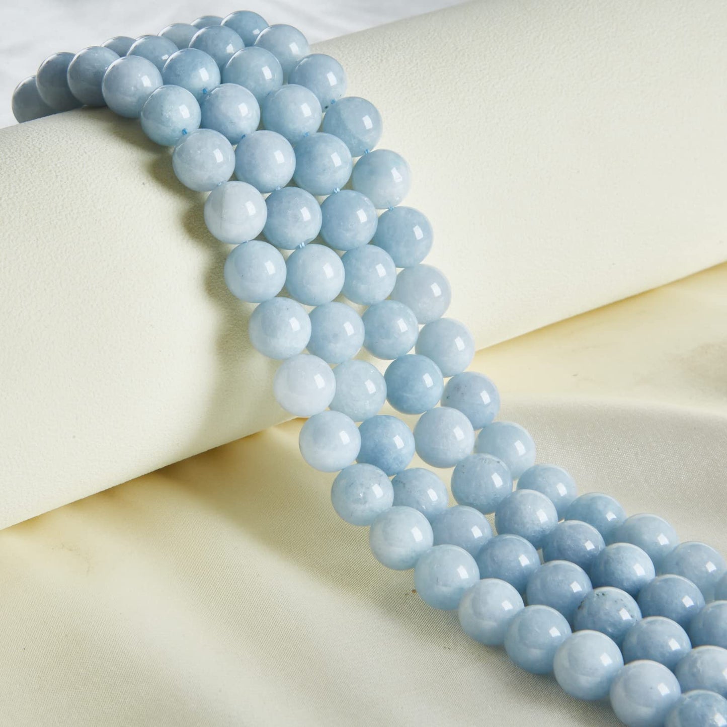 100pcs 8mm Aquamarine Beads Natural Gemstone Beads Round Loose Beads for Jewelry Making