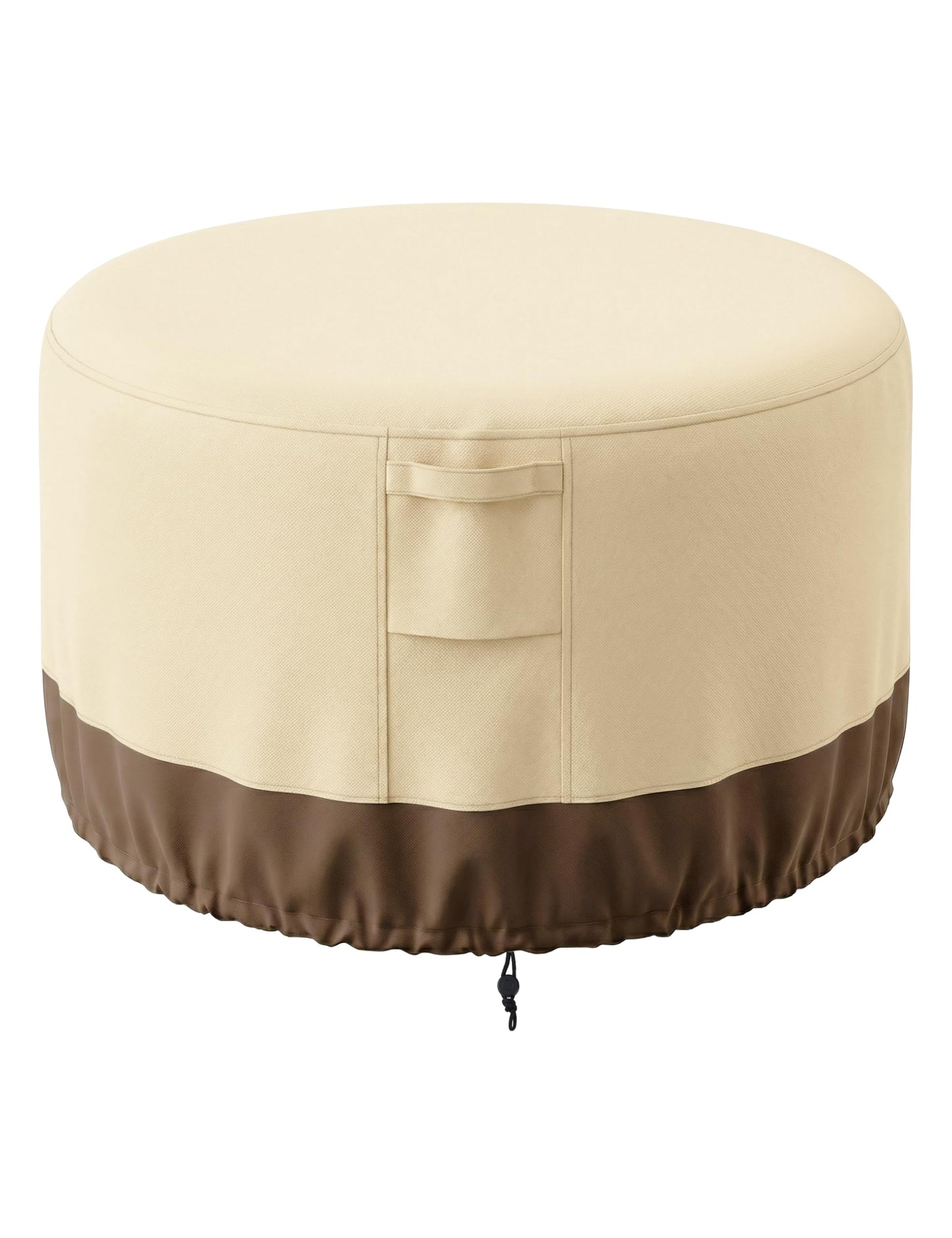 Vailge Fire Pit Cover Round,100% Waterproof Round Patio Fire Bowl Cover,Outdoor Heavy Duty Gas Firepit Table Covers with Air Vent and Handle