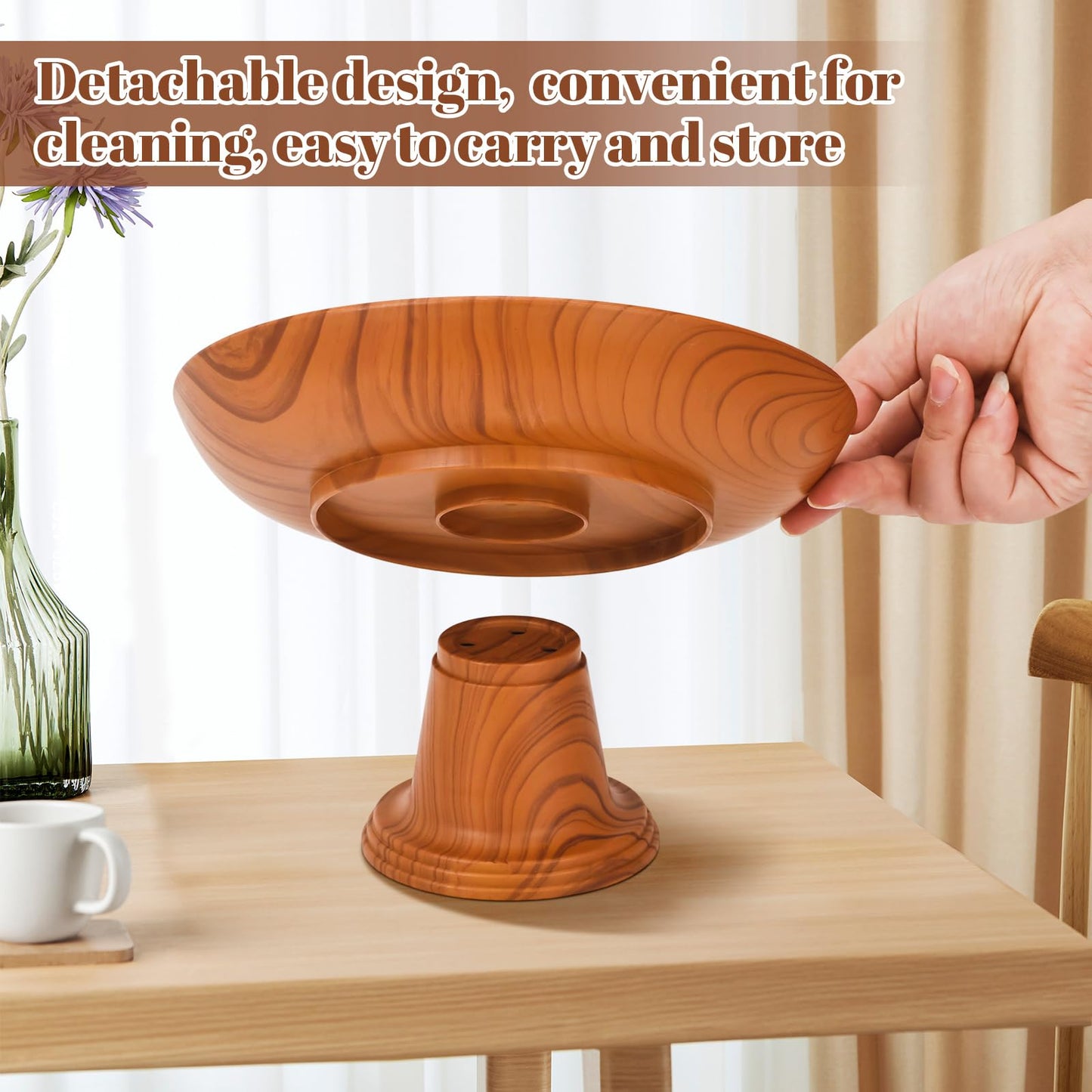 Fruit Bowl for Kitchen Counter Plastic Decorative Footed Fruit Bowls Key Holder Bowl for Entryway Table Home Decor