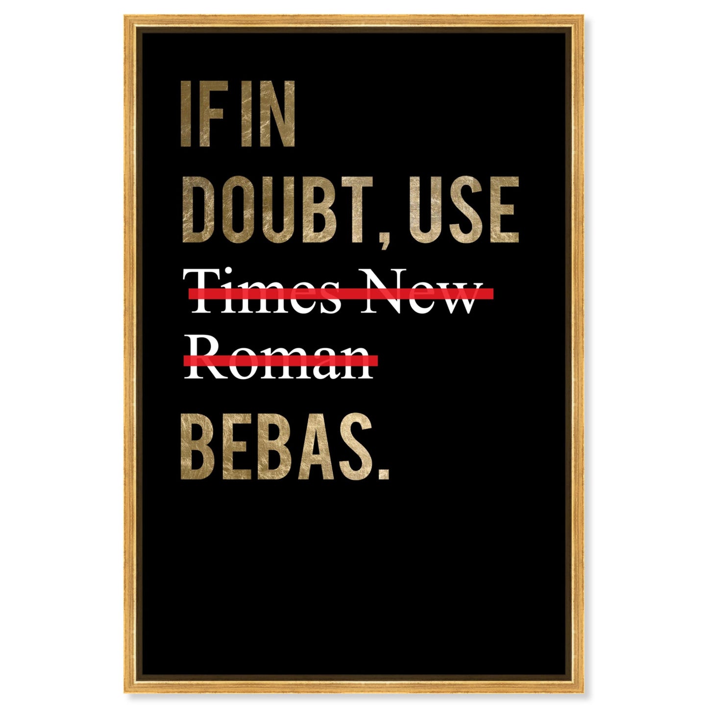 Hatcher and Ethan Typography Wall Art Framed Canvas Prints 'The Proper Way' Quotes and Sayings Home Décor, 10" x 15", Gold, Black
