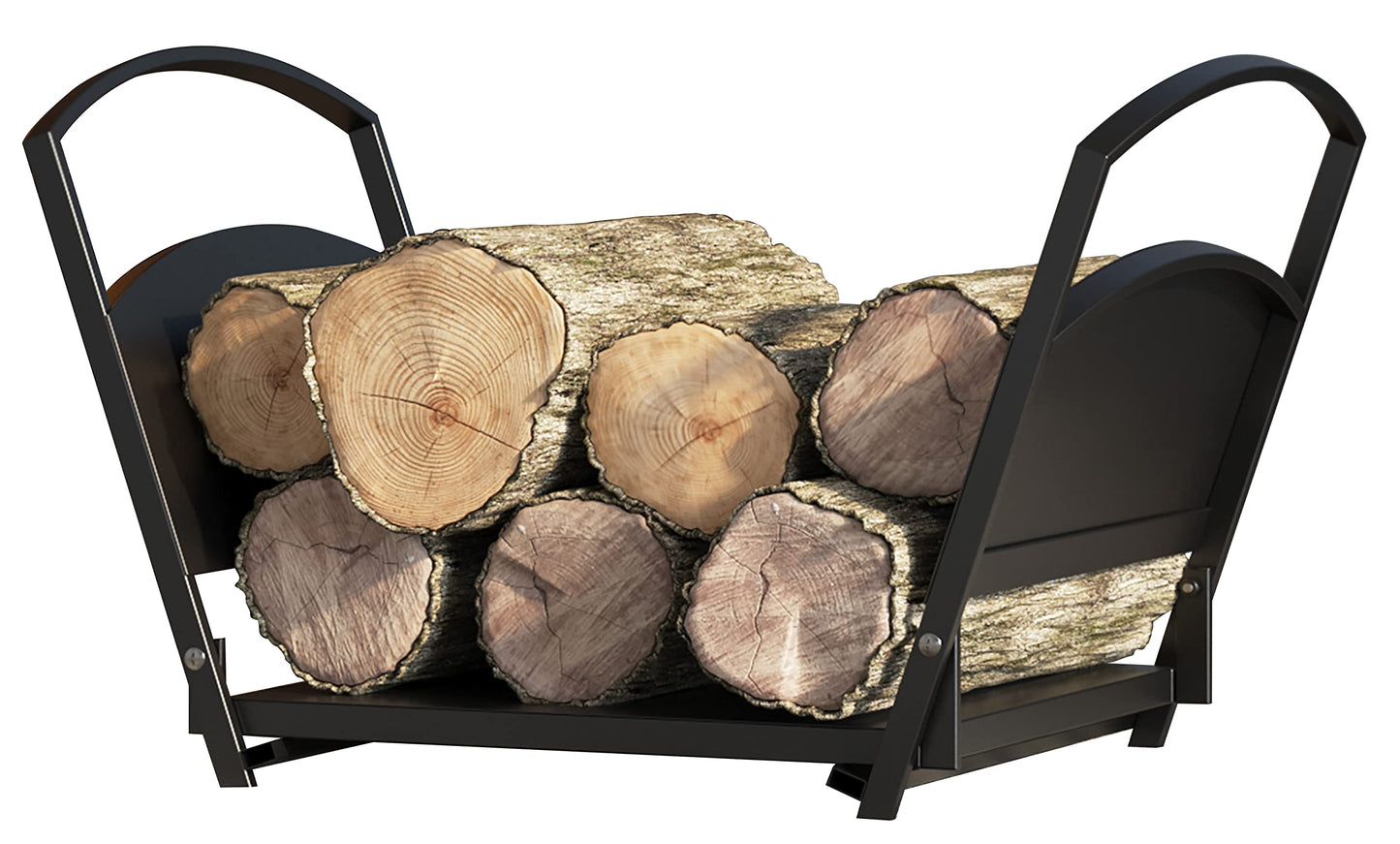 Fire Beauty Fireplace Log Holder Folding Firewood Rack,Stacking Rack,Storage Rack for Firewood, Indoor, Outdoor,Heavy Duty Steel